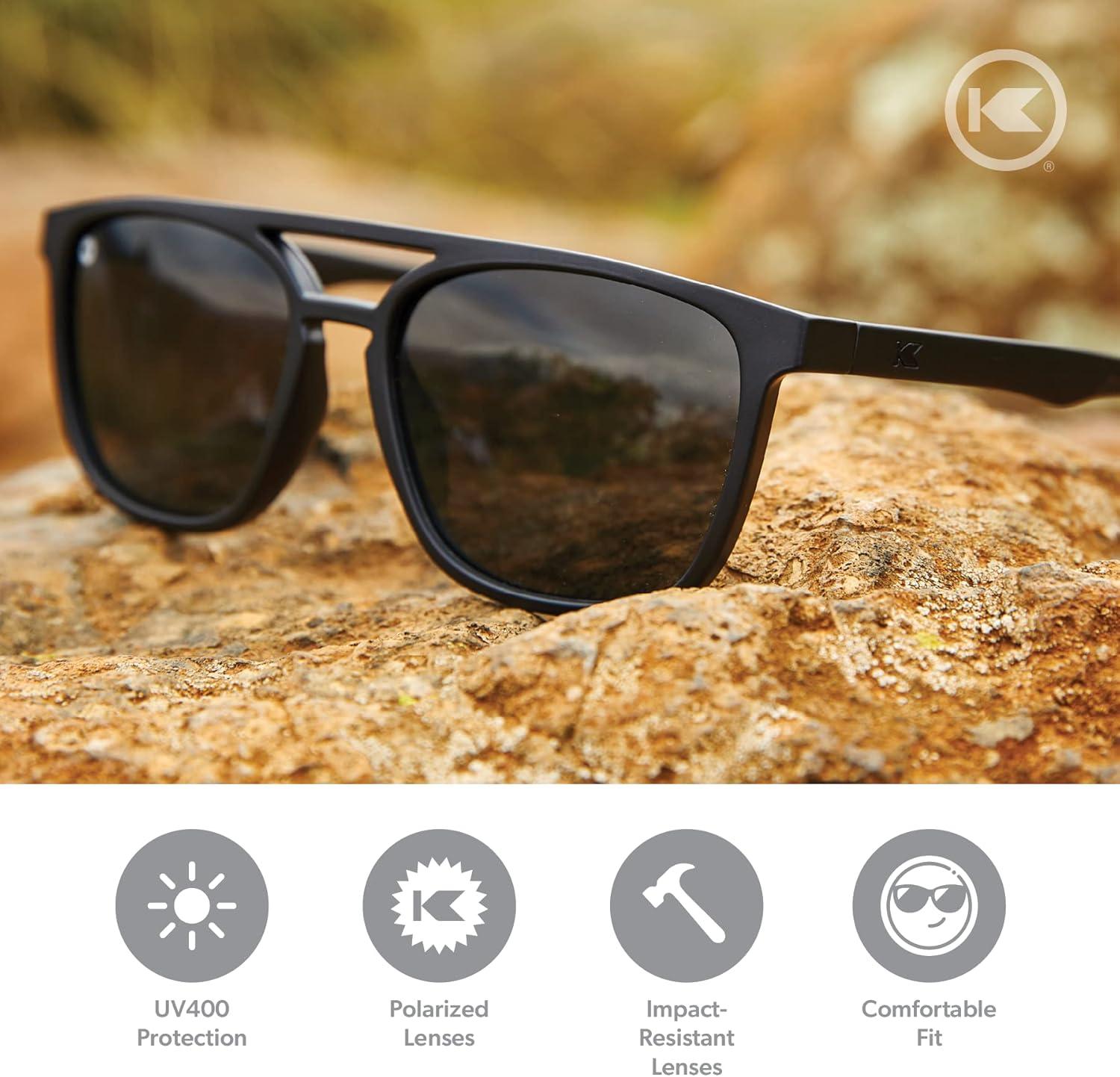 imageKnockaround Brightsides Polarized Sunglasses for Women ampamp Men  Impact Resistant Lenses ampamp Full UV400 ProtectionBlack on Black