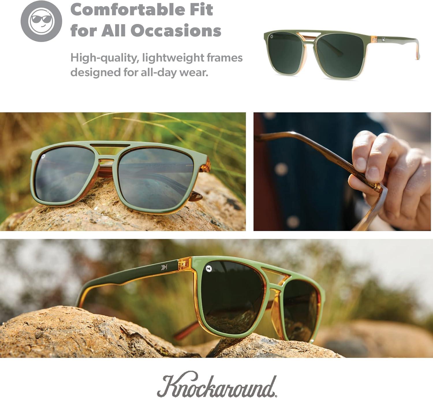 imageKnockaround Brightsides Polarized Sunglasses for Women ampamp Men  Impact Resistant Lenses ampamp Full UV400 ProtectionCoyote Call