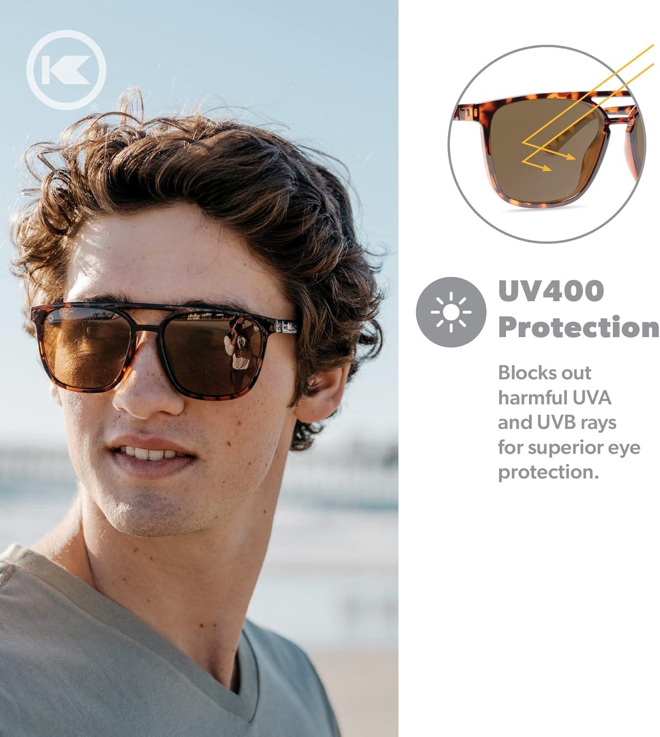 imageKnockaround Brightsides Polarized Sunglasses for Women ampamp Men  Impact Resistant Lenses ampamp Full UV400 ProtectionGlossy Tortoise ShellAmber