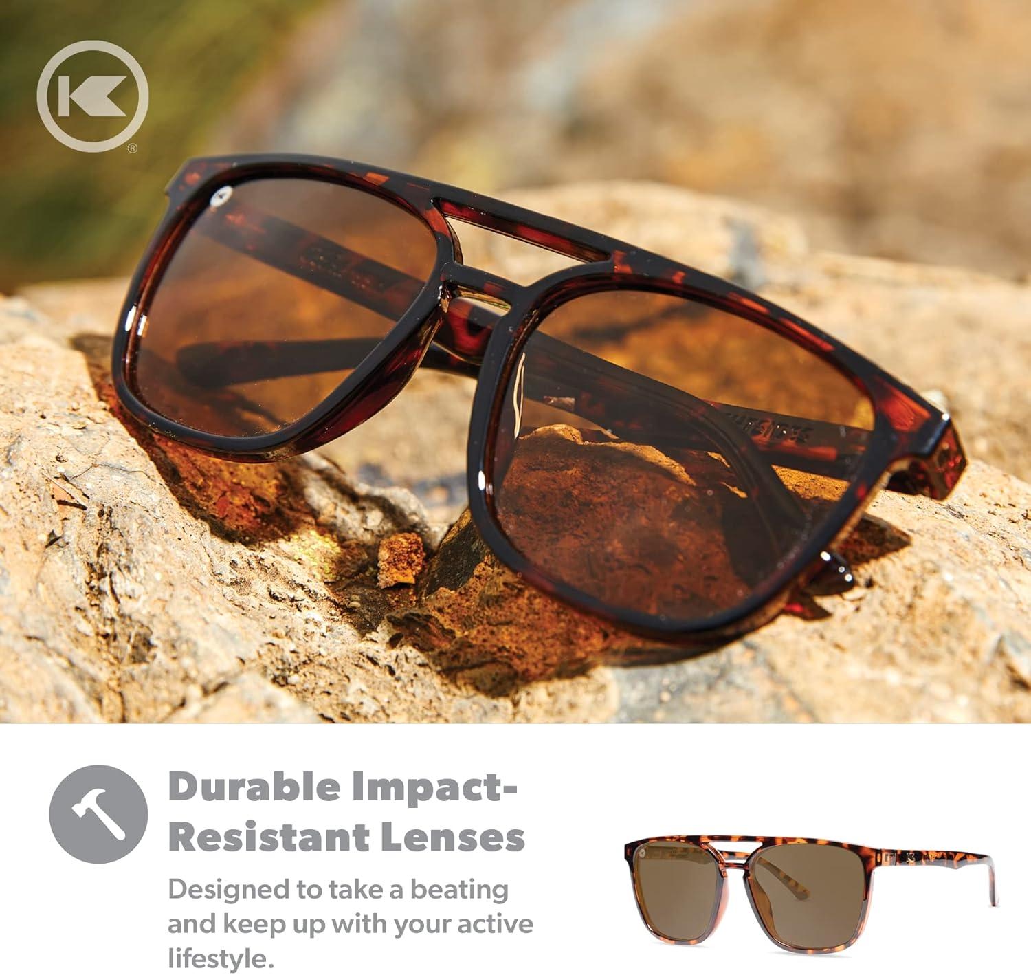 imageKnockaround Brightsides Polarized Sunglasses for Women ampamp Men  Impact Resistant Lenses ampamp Full UV400 ProtectionGlossy Tortoise ShellAmber