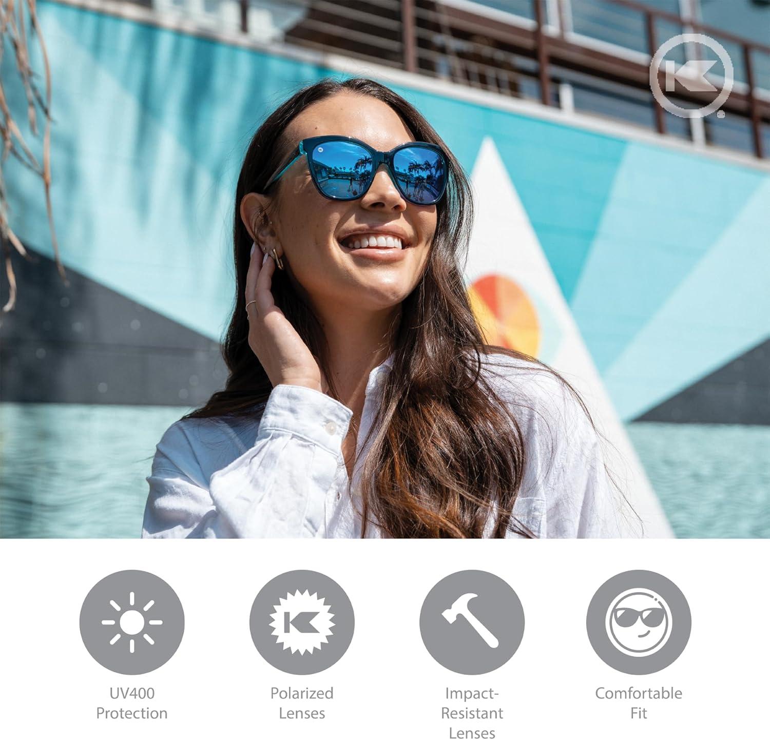 imageKnockaround Brightsides Polarized Sunglasses for Women ampamp Men Impact Resistant Lenses ampamp Full UV400 ProtectionLiberty