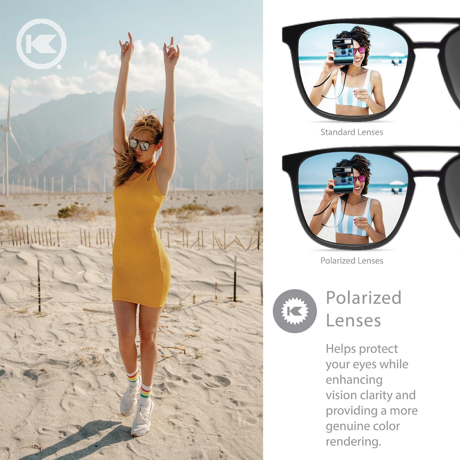 imageKnockaround Brightsides Polarized Sunglasses for Women ampamp Men Impact Resistant Lenses ampamp Full UV400 ProtectionLiberty