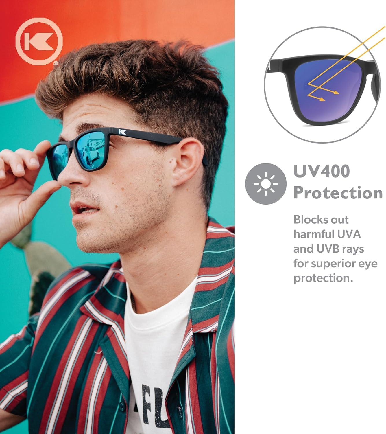 imageKnockaround Classics Polarized Sunglasses for Men ampamp Women  Impact Resistant Lenses ampamp Full UV400 ProtectionBlack  Moonshine