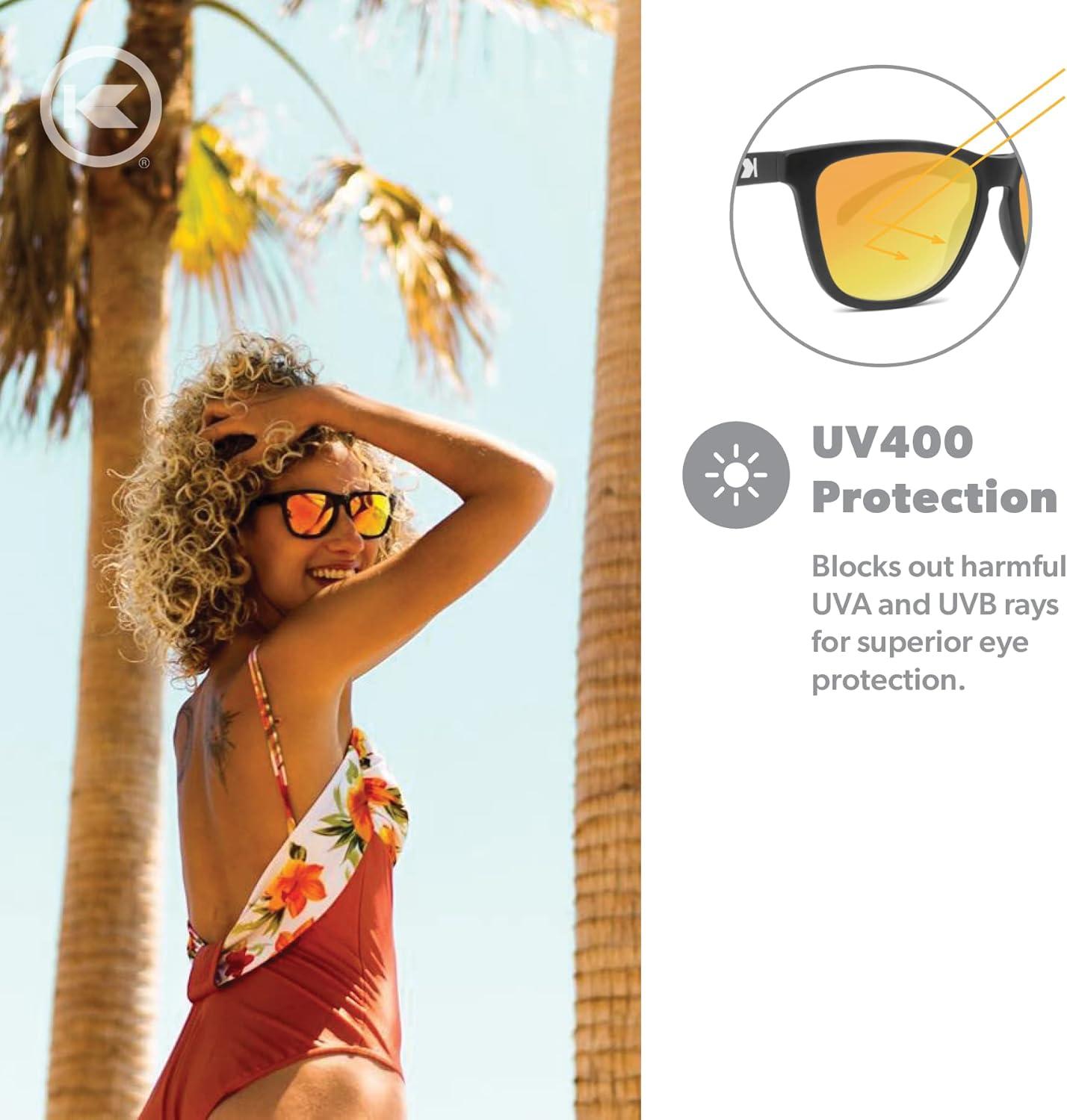 imageKnockaround Classics Polarized Sunglasses for Men ampamp Women  Impact Resistant Lenses ampamp Full UV400 ProtectionBlack  Sunset