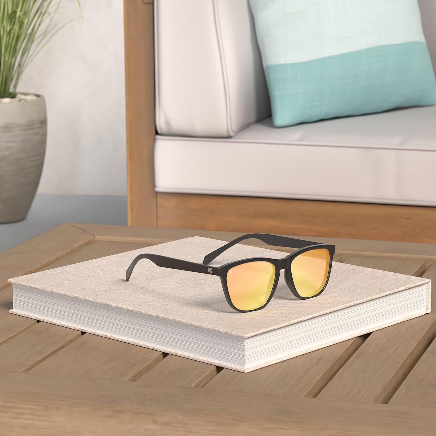 imageKnockaround Classics Polarized Sunglasses for Men ampamp Women  Impact Resistant Lenses ampamp Full UV400 ProtectionBlack  Sunset