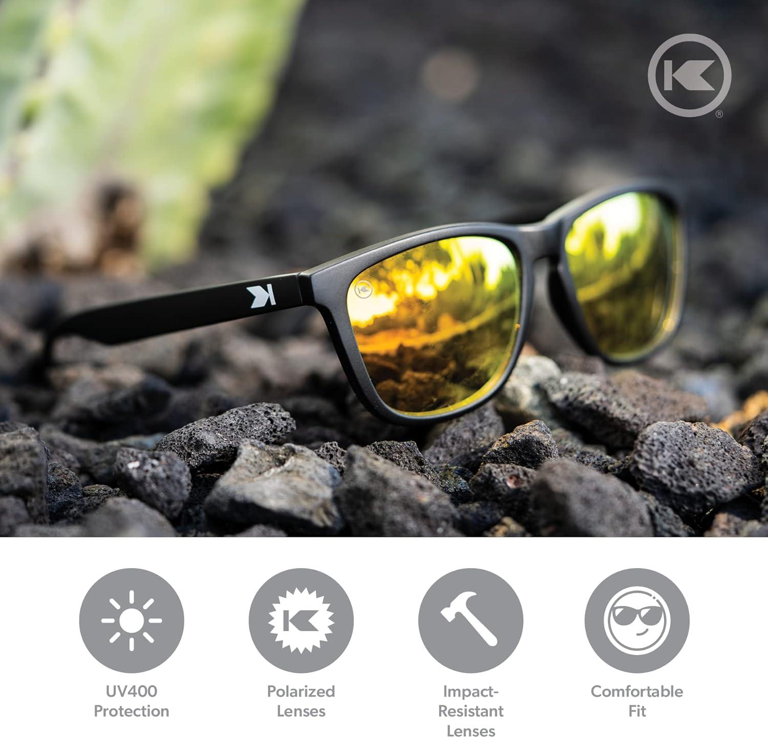 imageKnockaround Classics Polarized Sunglasses for Men ampamp Women  Impact Resistant Lenses ampamp Full UV400 ProtectionBlack  Sunset