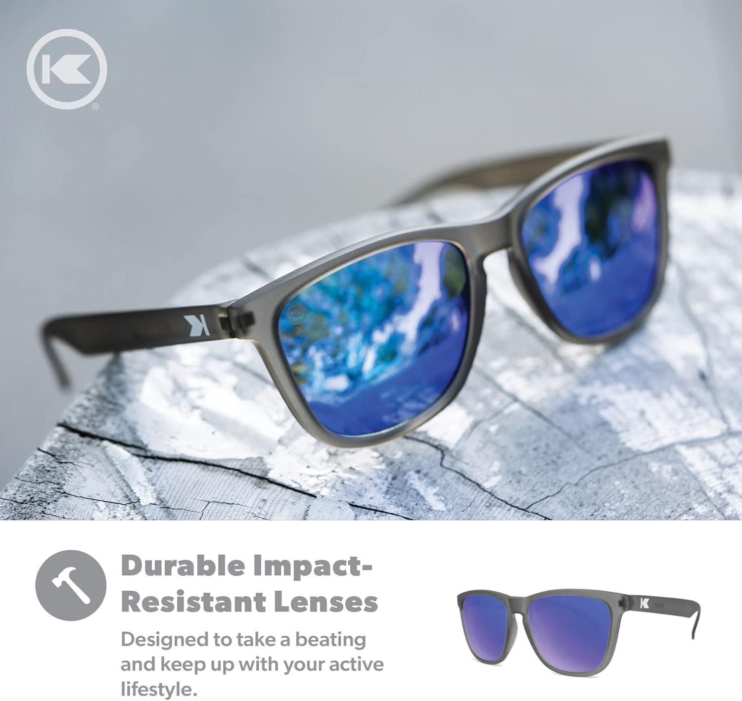 imageKnockaround Classics Polarized Sunglasses for Men ampamp Women  Impact Resistant Lenses ampamp Full UV400 ProtectionFrosted Grey  Moonshine