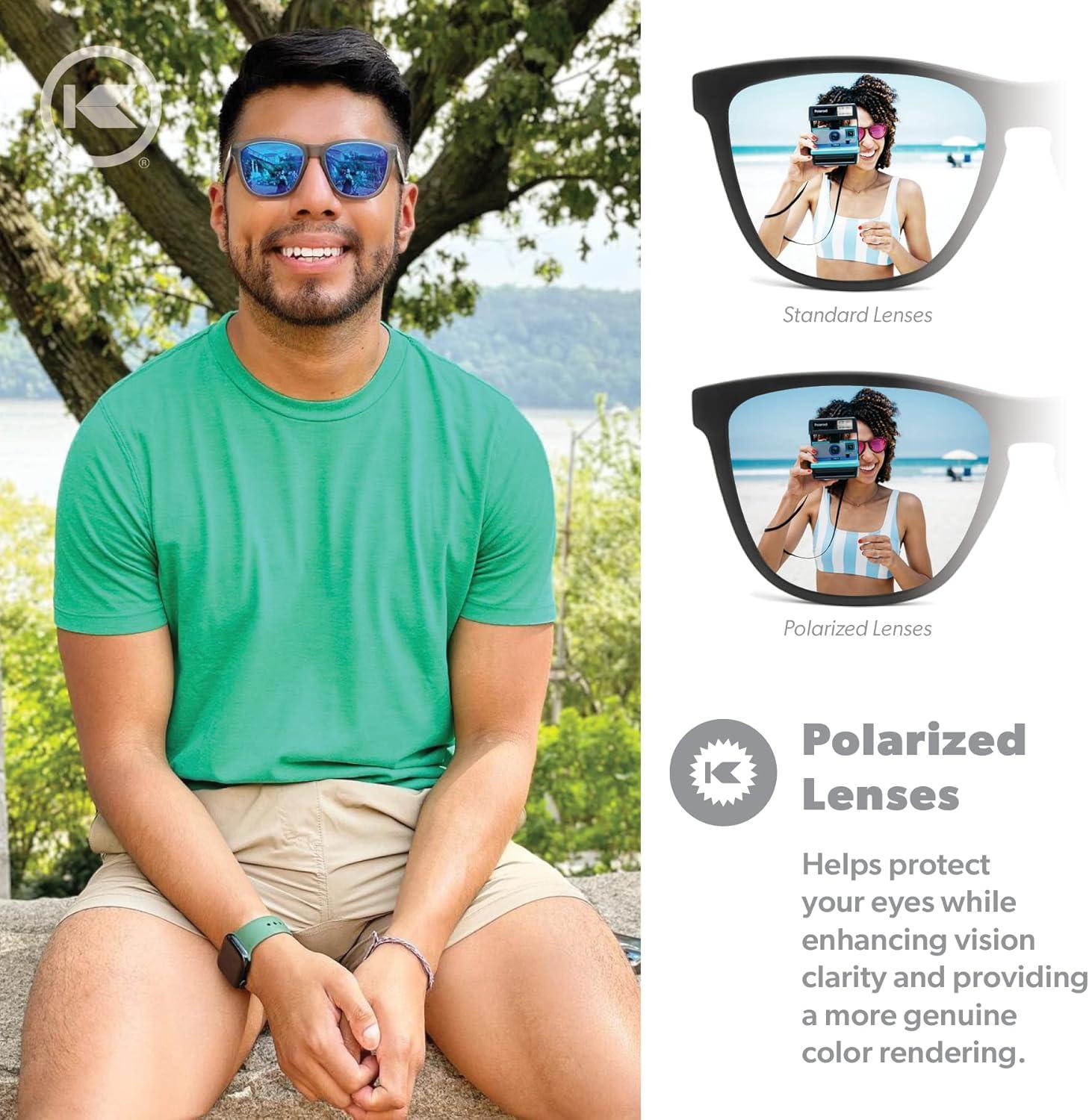 imageKnockaround Classics Polarized Sunglasses for Men ampamp Women  Impact Resistant Lenses ampamp Full UV400 ProtectionFrosted Grey  Moonshine