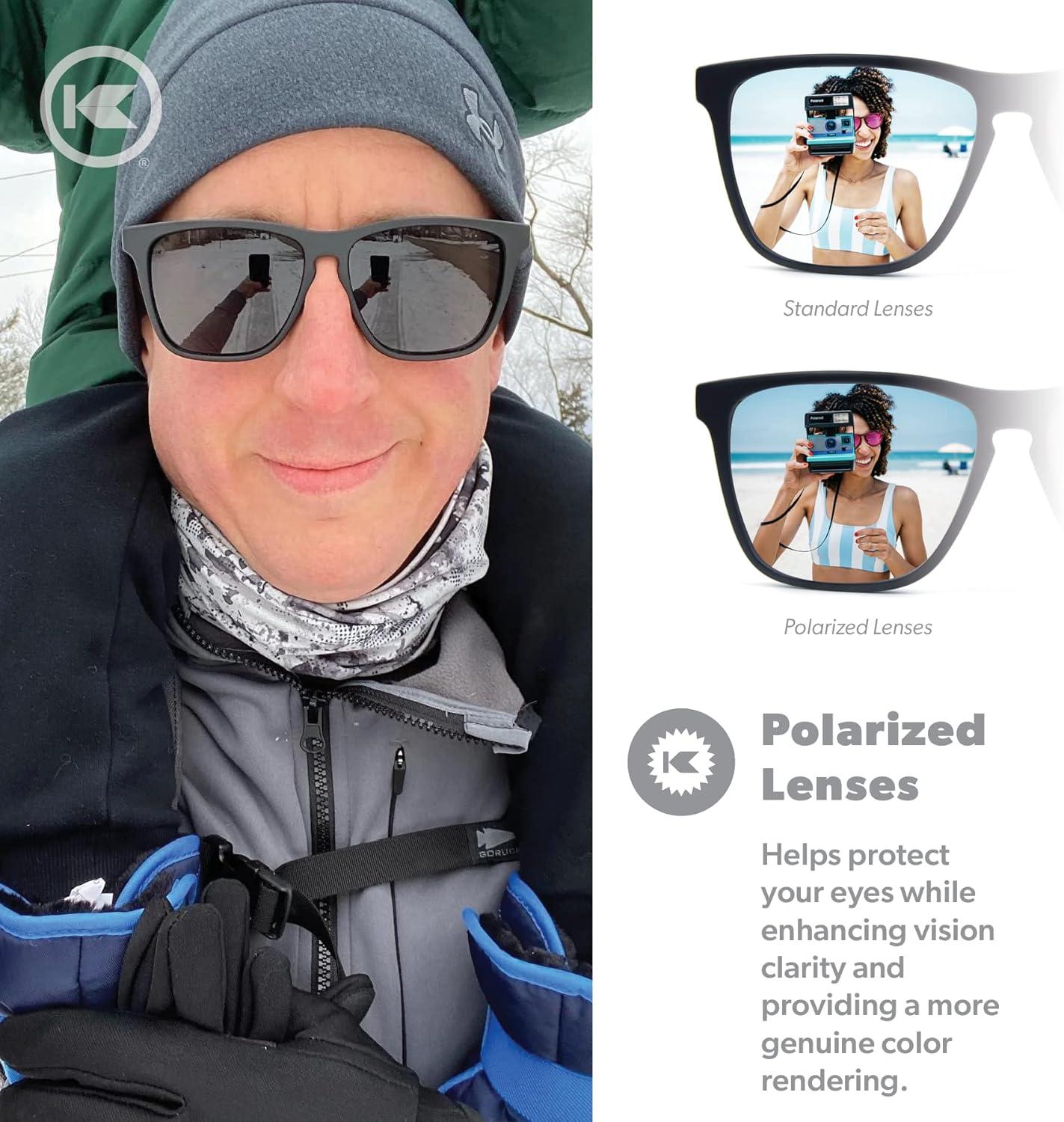 imageKnockaround Fast Lanes and Sport Polarized Sunglasses for Men ampamp Women Impact Resistant Lenses ampamp Full UV400 ProtectionBlack on Black