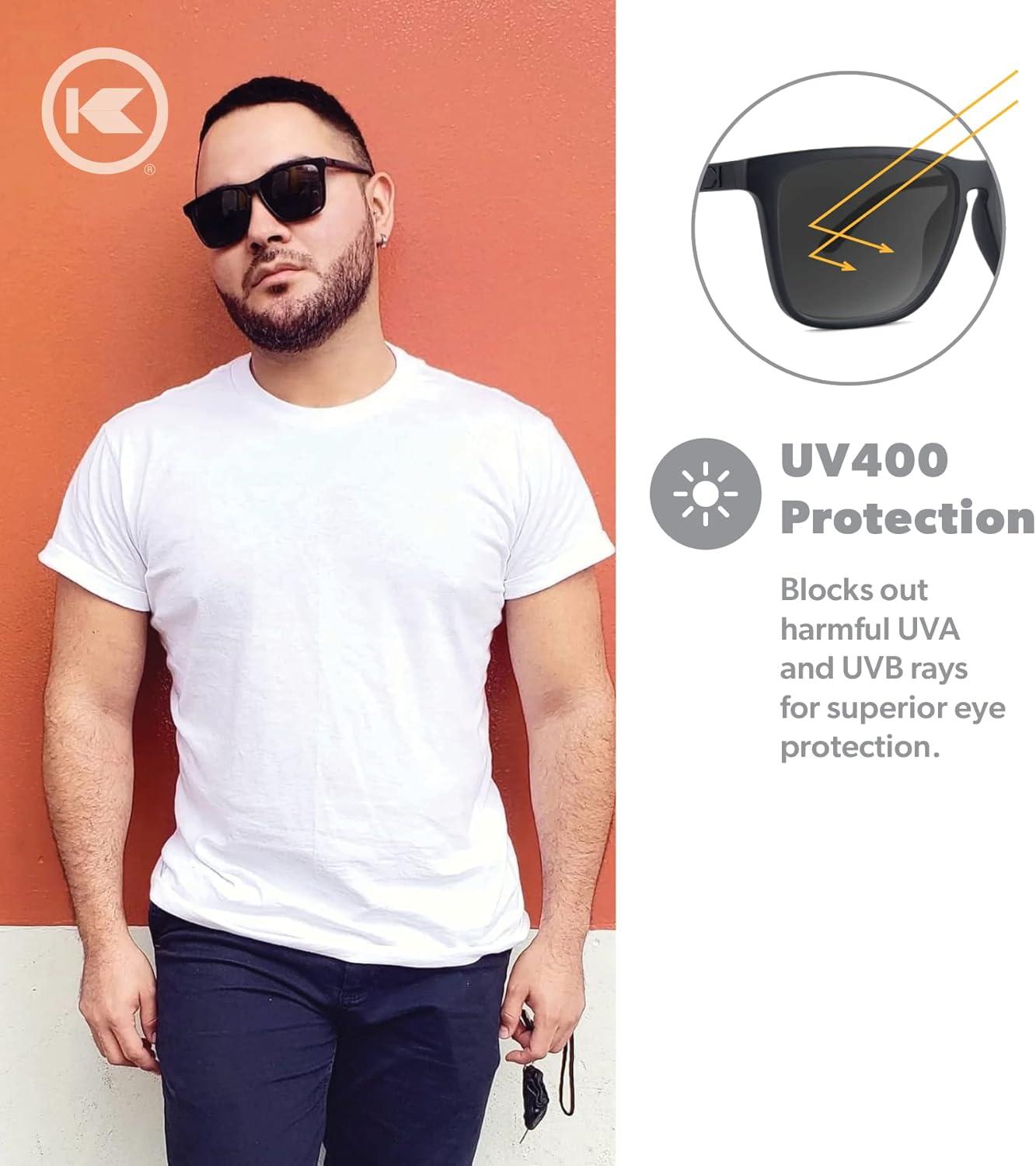 imageKnockaround Fast Lanes and Sport Polarized Sunglasses for Men ampamp Women Impact Resistant Lenses ampamp Full UV400 ProtectionBlack on Black