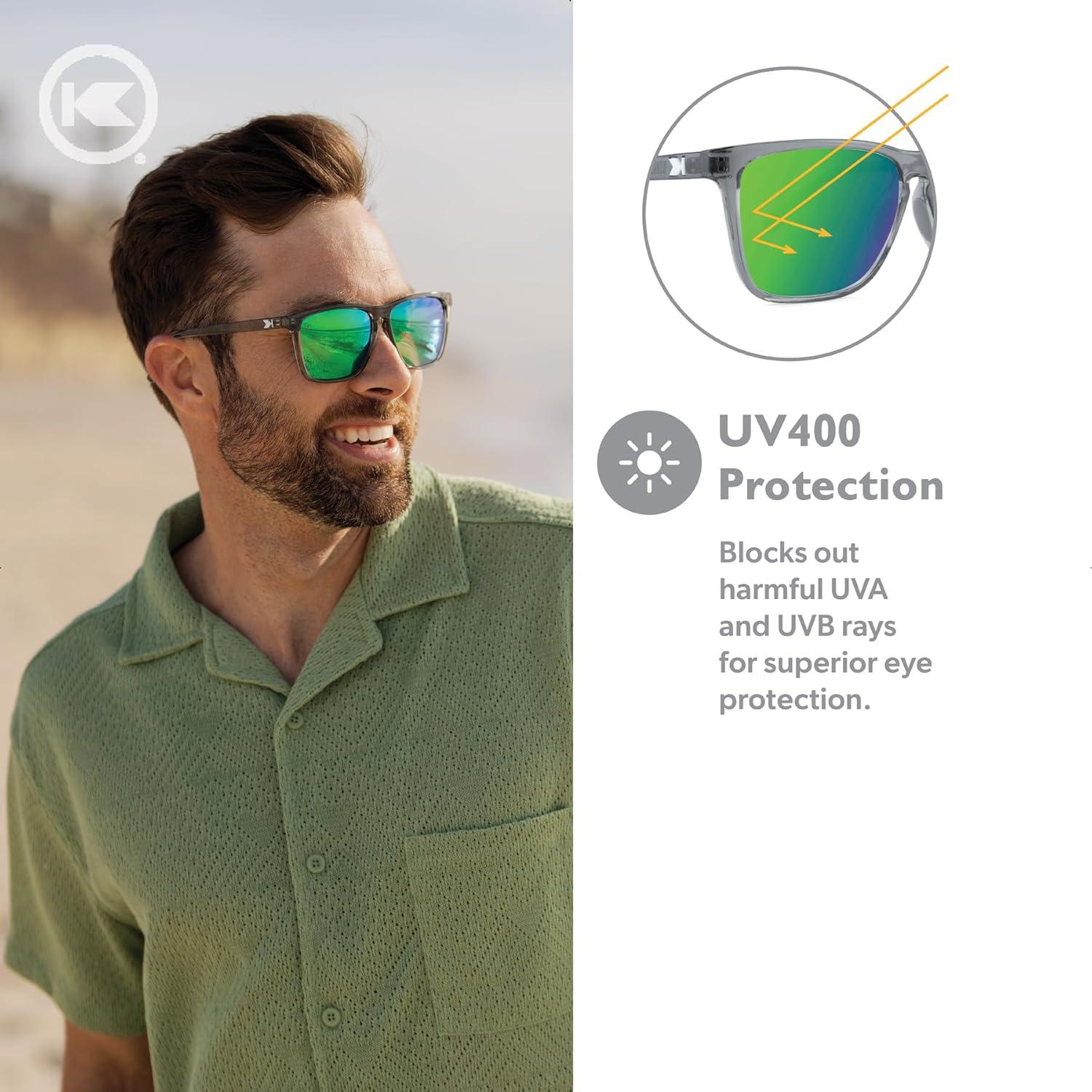 imageKnockaround Fast Lanes and Sport Polarized Sunglasses for Men ampamp Women  Impact Resistant Lenses ampamp Full UV400 ProtectionClear Grey  Green Moonshine