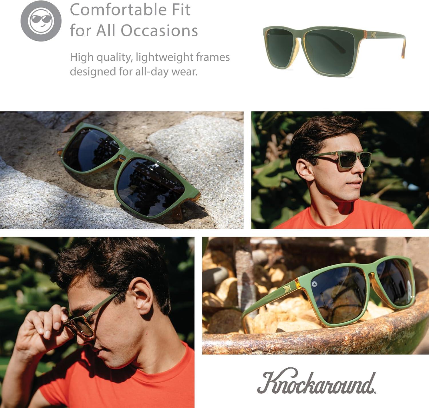 imageKnockaround Fast Lanes and Sport Polarized Sunglasses for Men ampamp Women  Impact Resistant Lenses ampamp Full UV400 ProtectionCoyote Calls