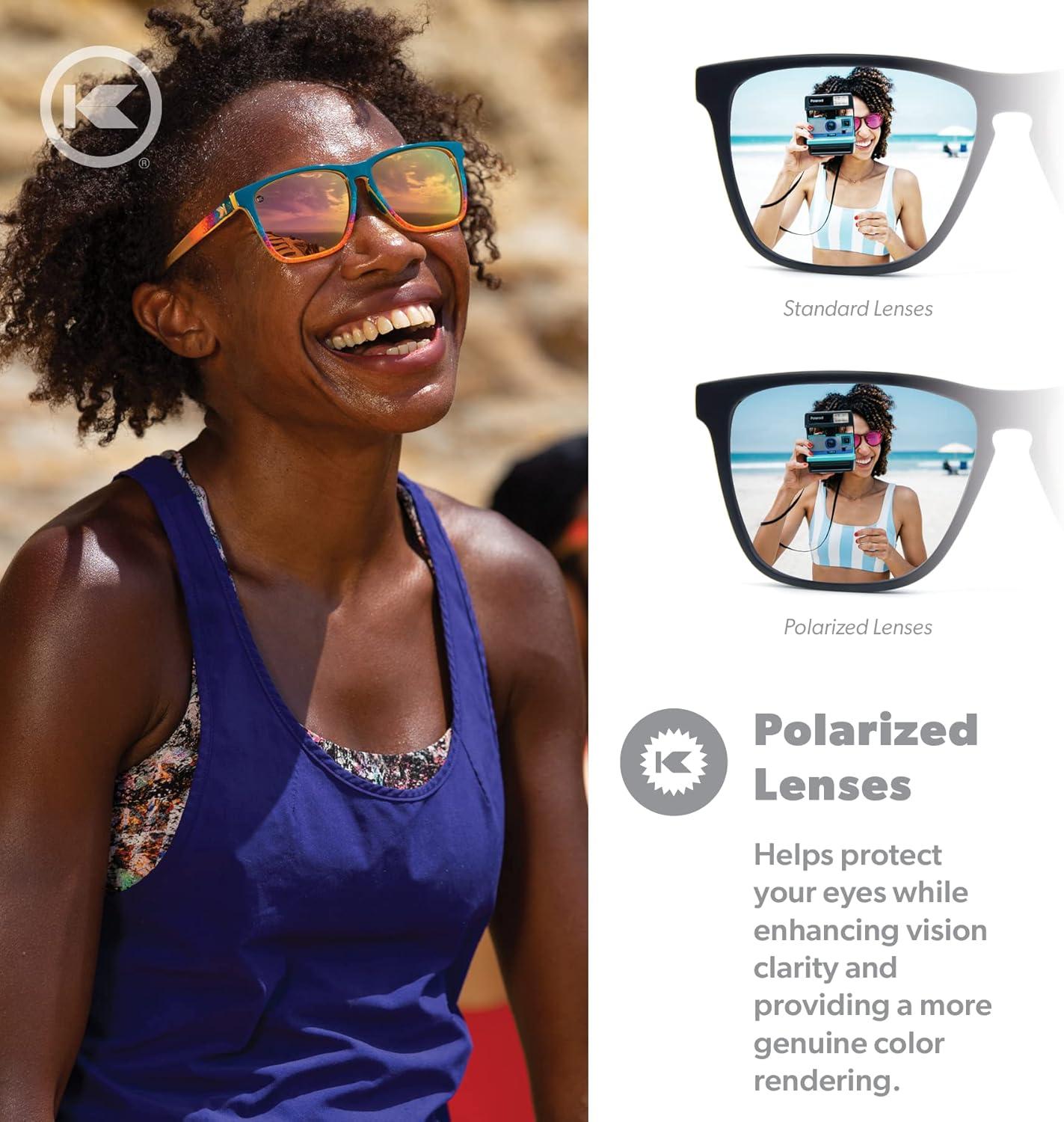 imageKnockaround Fast Lanes and Sport Polarized Sunglasses for Men ampamp Women  Impact Resistant Lenses ampamp Full UV400 ProtectionDesert