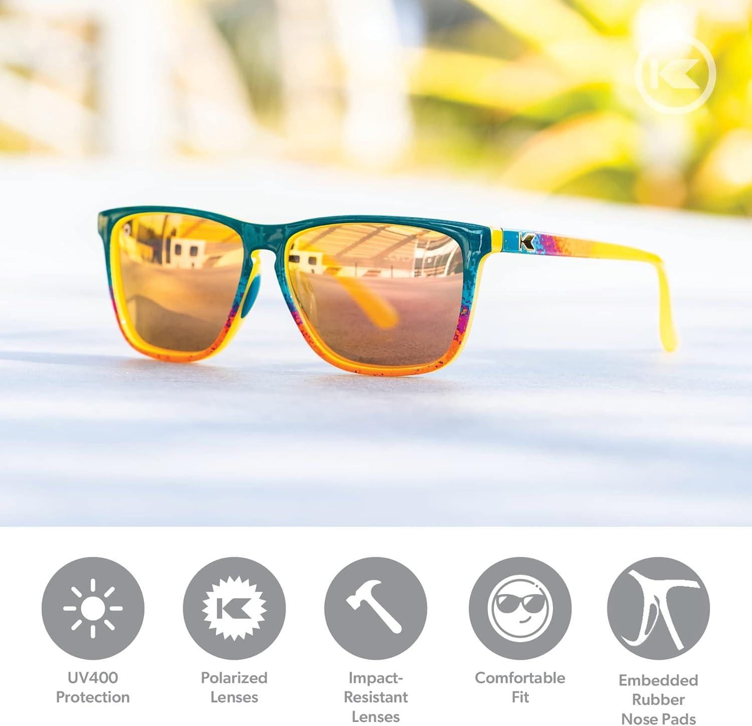 imageKnockaround Fast Lanes and Sport Polarized Sunglasses for Men ampamp Women  Impact Resistant Lenses ampamp Full UV400 ProtectionDesert