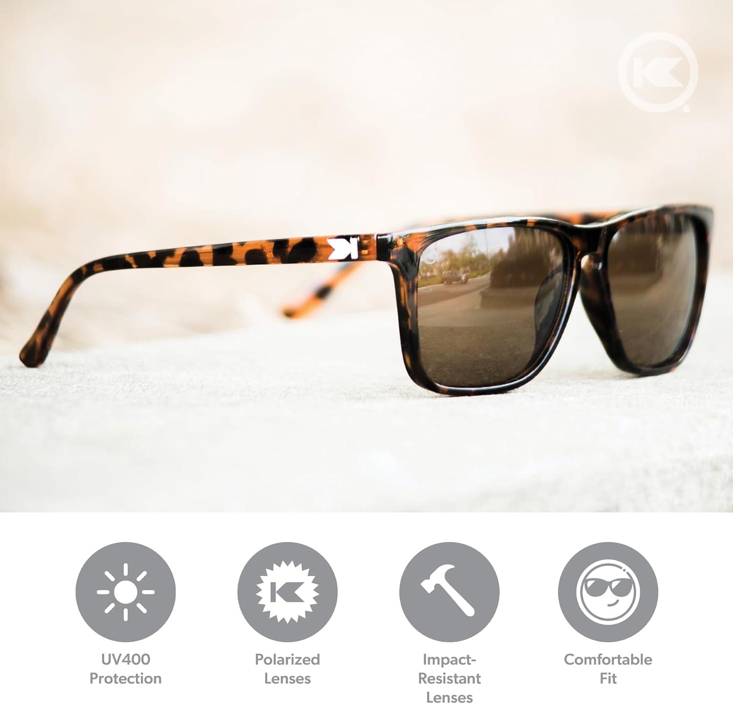 imageKnockaround Fast Lanes and Sport Polarized Sunglasses for Men ampamp Women  Impact Resistant Lenses ampamp Full UV400 ProtectionGlossy Tortoise Shell  Amber
