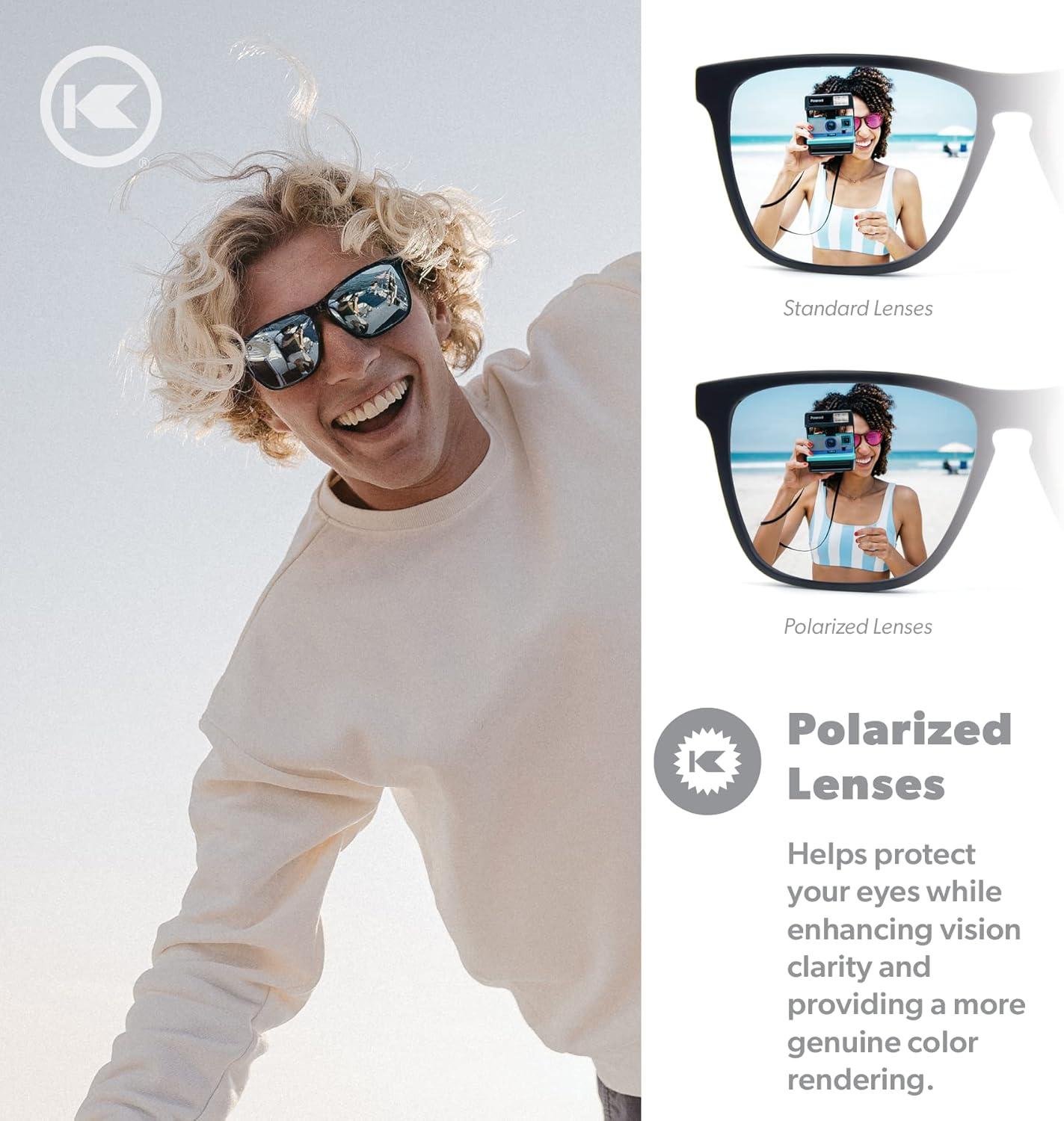 imageKnockaround Fast Lanes and Sport Polarized Sunglasses for Men ampamp Women  Impact Resistant Lenses ampamp Full UV400 ProtectionHarbor Light