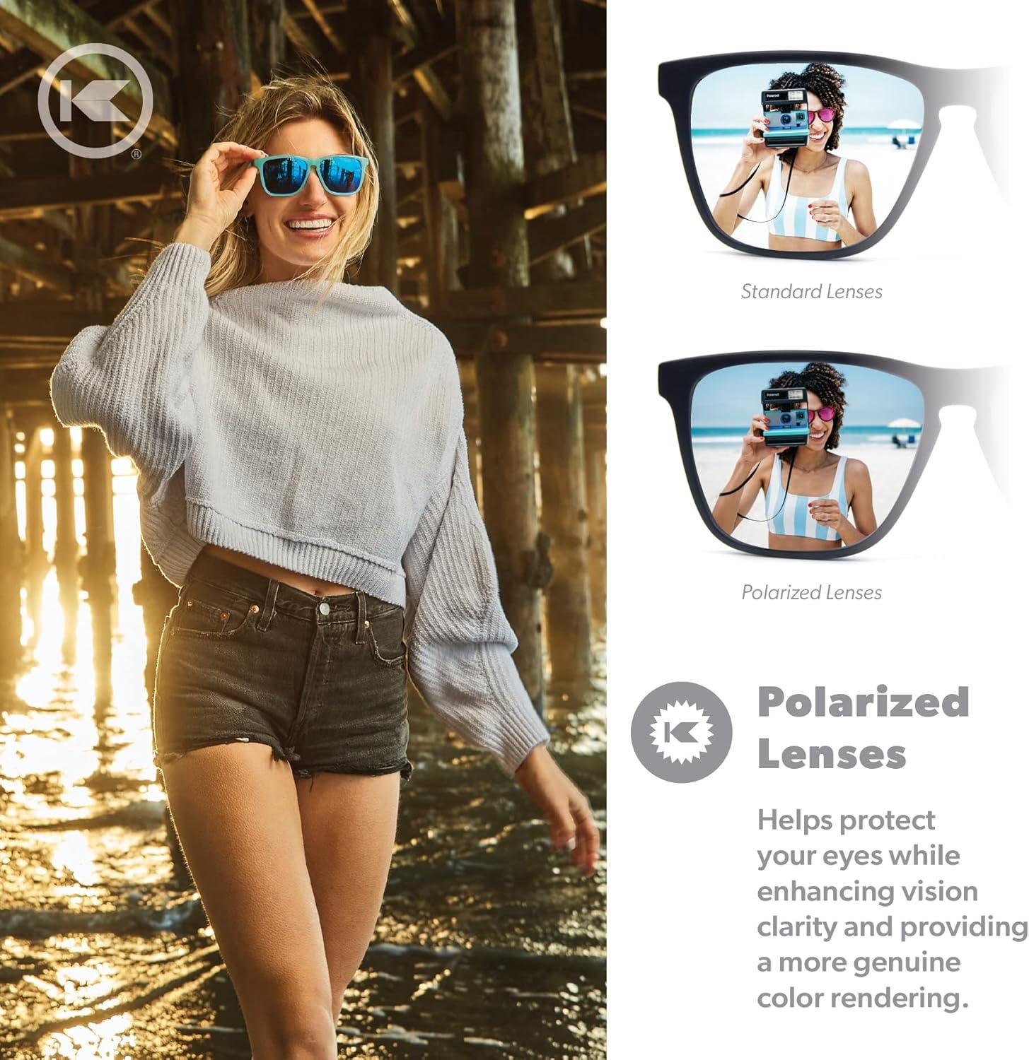 imageKnockaround Fast Lanes and Sport Polarized Sunglasses for Men ampamp Women Impact Resistant Lenses ampamp Full UV400 ProtectionIcy Blue Moonshine