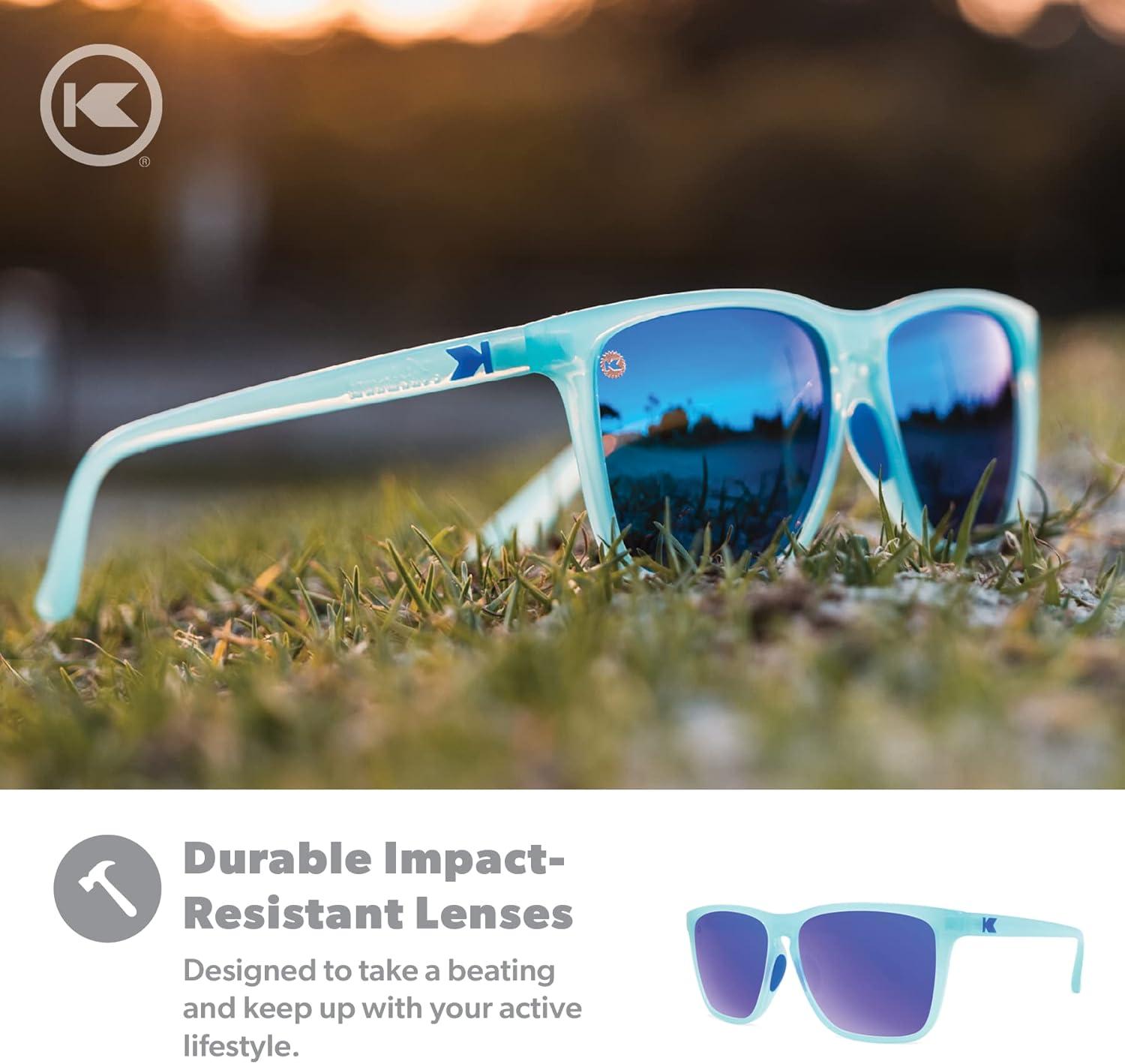 imageKnockaround Fast Lanes and Sport Polarized Sunglasses for Men ampamp Women Impact Resistant Lenses ampamp Full UV400 ProtectionIcy Blue Moonshine