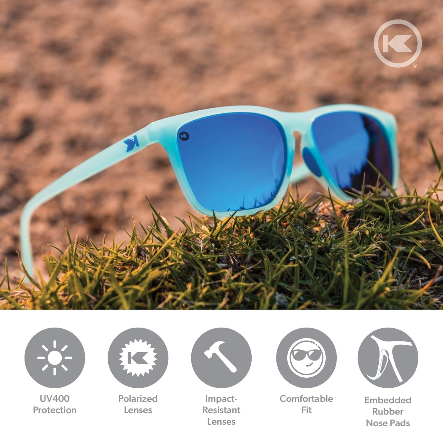 imageKnockaround Fast Lanes and Sport Polarized Sunglasses for Men ampamp Women Impact Resistant Lenses ampamp Full UV400 ProtectionIcy Blue Moonshine
