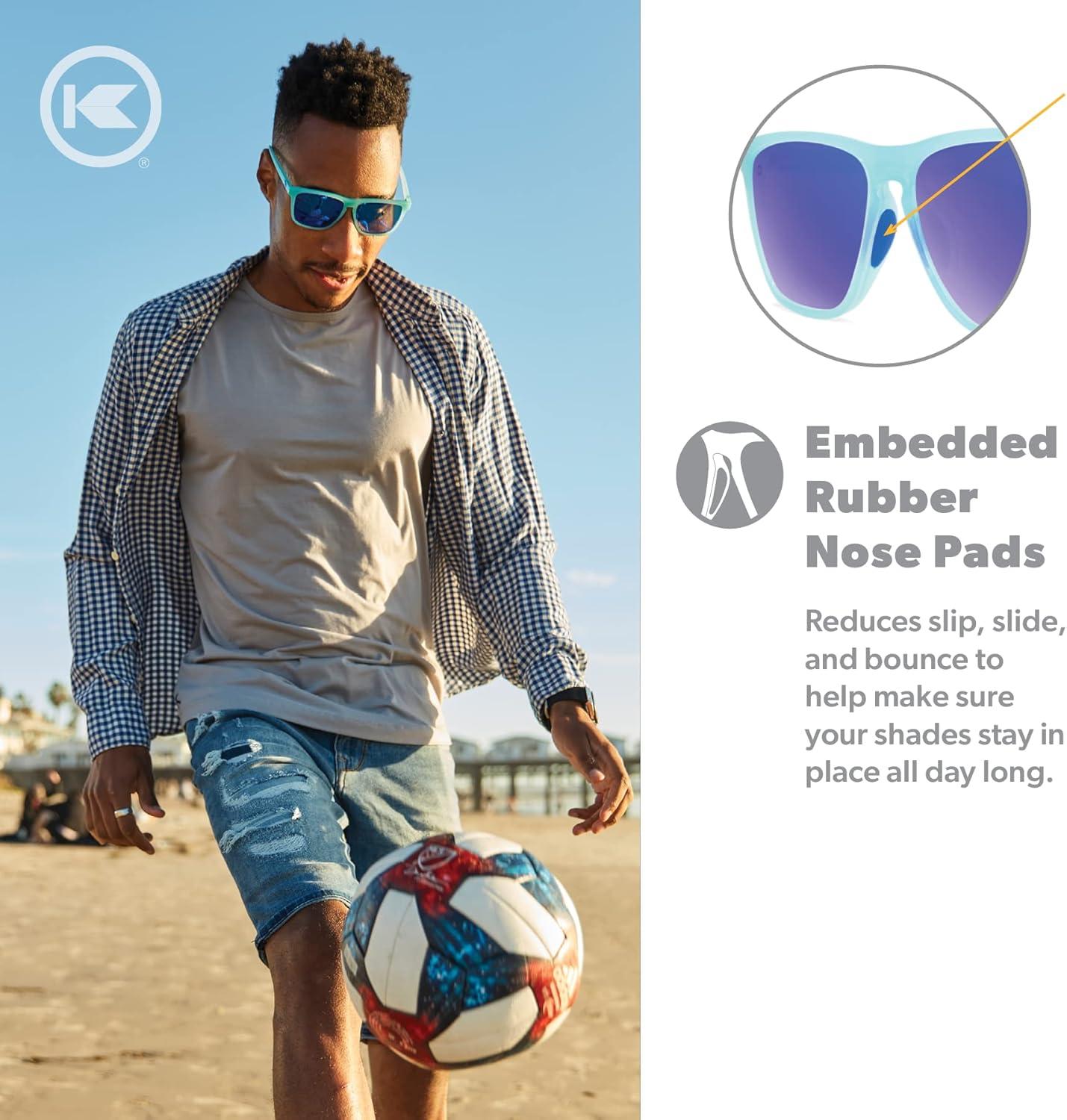 imageKnockaround Fast Lanes and Sport Polarized Sunglasses for Men ampamp Women Impact Resistant Lenses ampamp Full UV400 ProtectionIcy Blue Moonshine