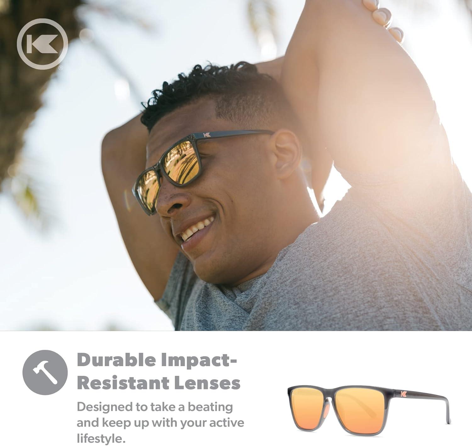 imageKnockaround Fast Lanes and Sport Polarized Sunglasses for Men ampamp Women Impact Resistant Lenses ampamp Full UV400 ProtectionJelly Grey Peach