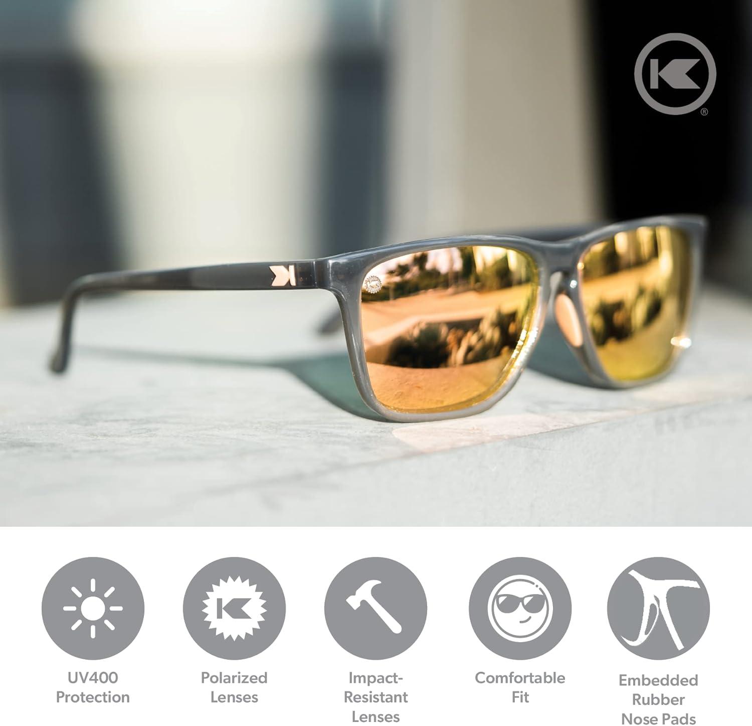 imageKnockaround Fast Lanes and Sport Polarized Sunglasses for Men ampamp Women Impact Resistant Lenses ampamp Full UV400 ProtectionJelly Grey Peach