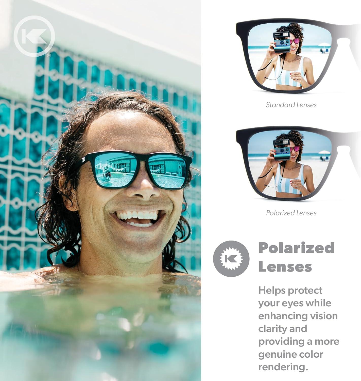 imageKnockaround Fast Lanes and Sport Polarized Sunglasses for Men ampamp Women  Impact Resistant Lenses ampamp Full UV400 ProtectionMatte Black  Moonshine