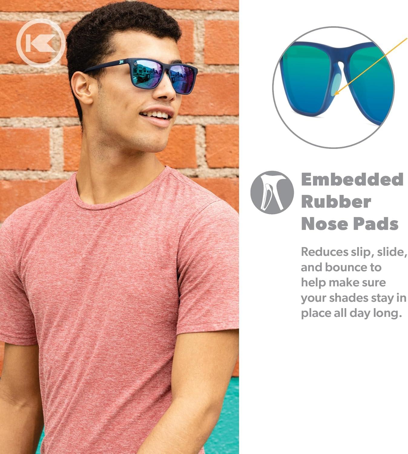 imageKnockaround Fast Lanes and Sport Polarized Sunglasses for Men ampamp Women  Impact Resistant Lenses ampamp Full UV400 ProtectionRubberized Navy  Mint
