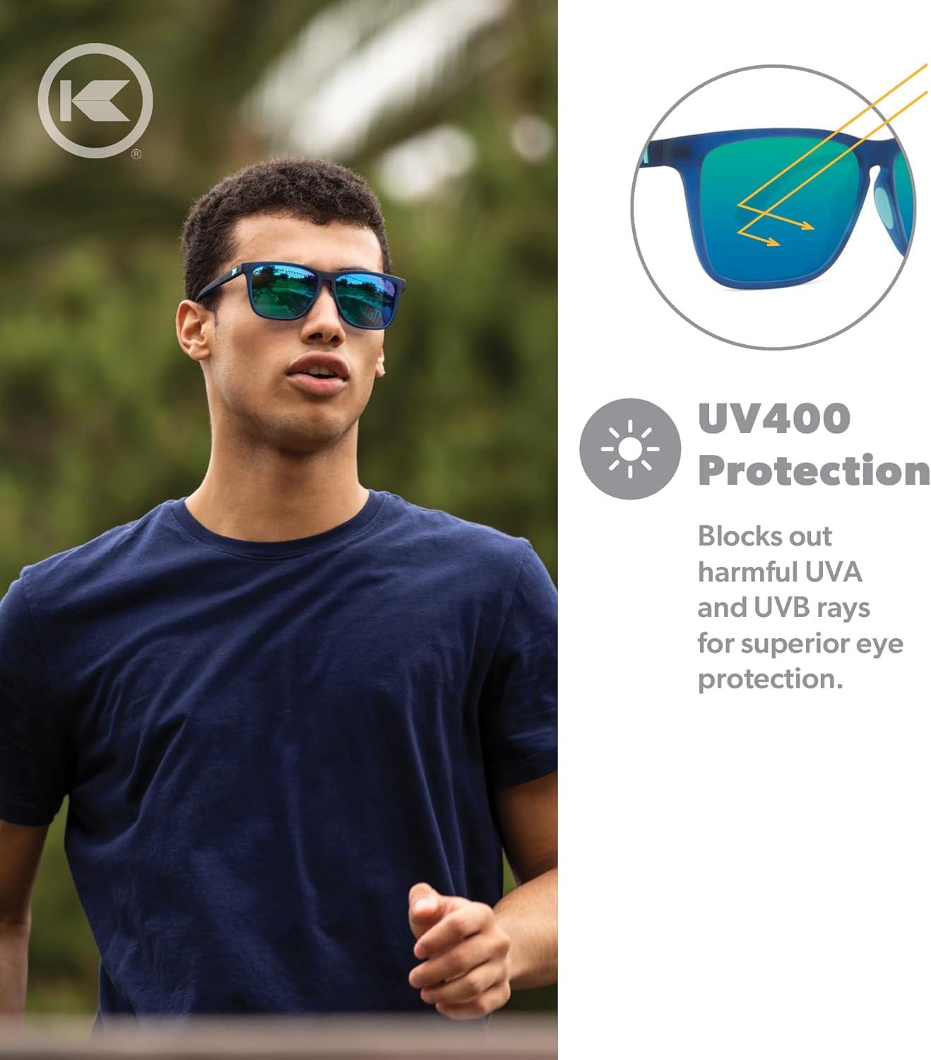 imageKnockaround Fast Lanes and Sport Polarized Sunglasses for Men ampamp Women  Impact Resistant Lenses ampamp Full UV400 ProtectionRubberized Navy  Mint