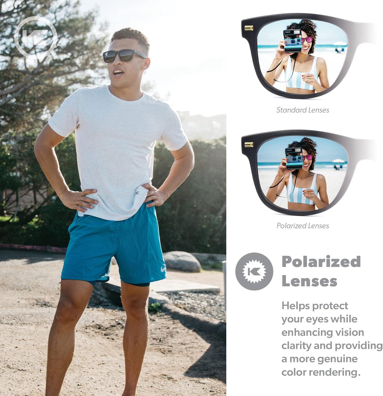 imageKnockaround Fort Knocks Polarized Sunglasses for Men ampamp Women Impact Resistant Lenses ampamp Full UV400 ProtectionBlack on Black