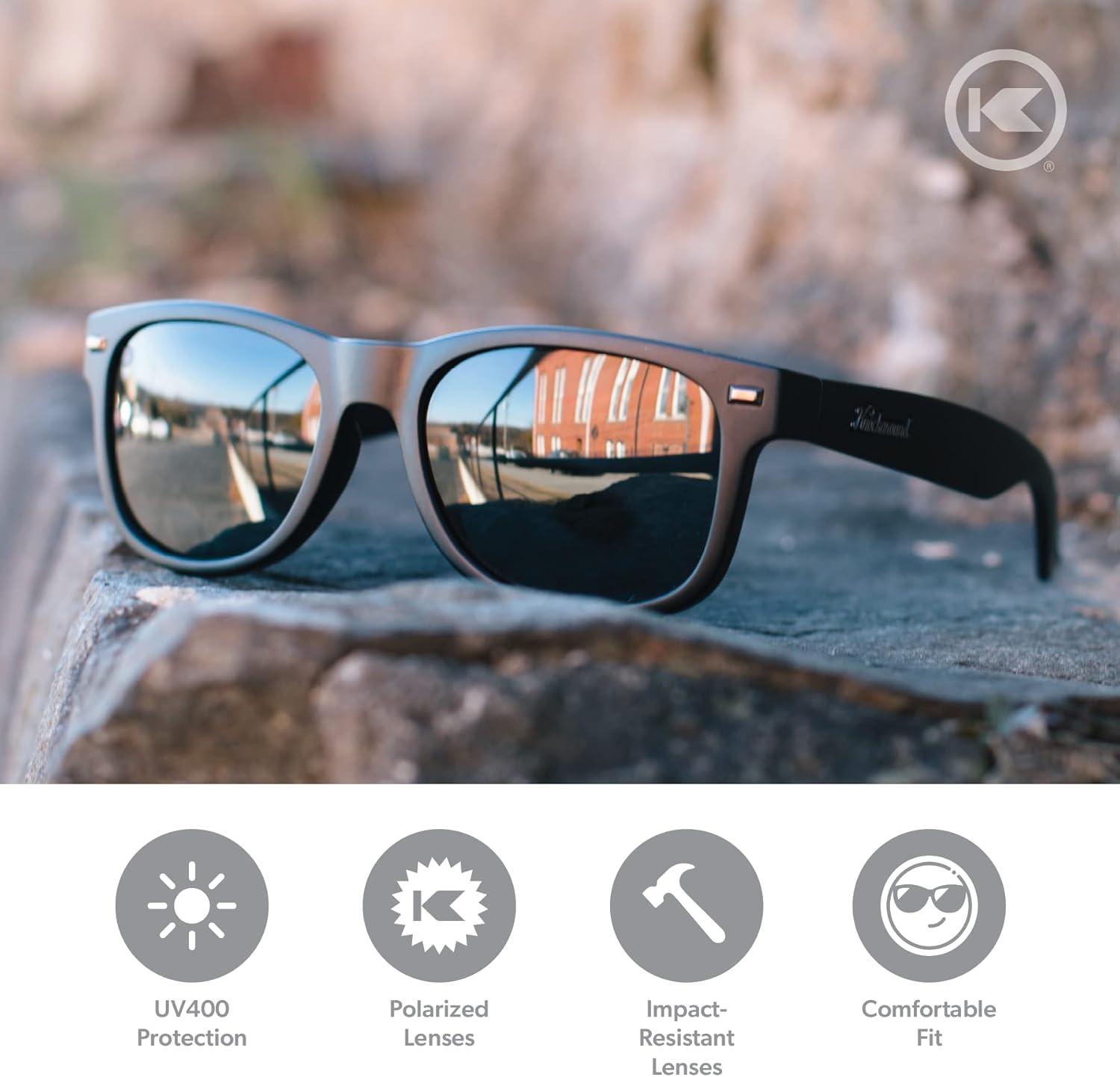 imageKnockaround Fort Knocks Polarized Sunglasses for Men ampamp Women Impact Resistant Lenses ampamp Full UV400 ProtectionBlack on Black