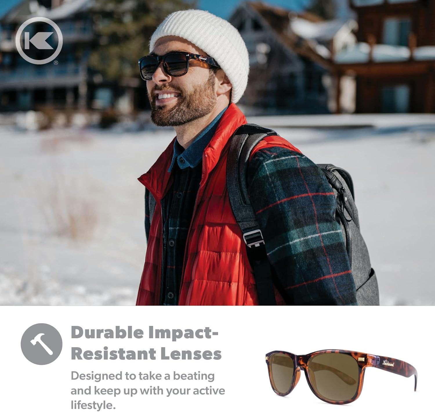 imageKnockaround Fort Knocks Polarized Sunglasses for Men ampamp Women Impact Resistant Lenses ampamp Full UV400 ProtectionGlossy Tortoise Shell Amber