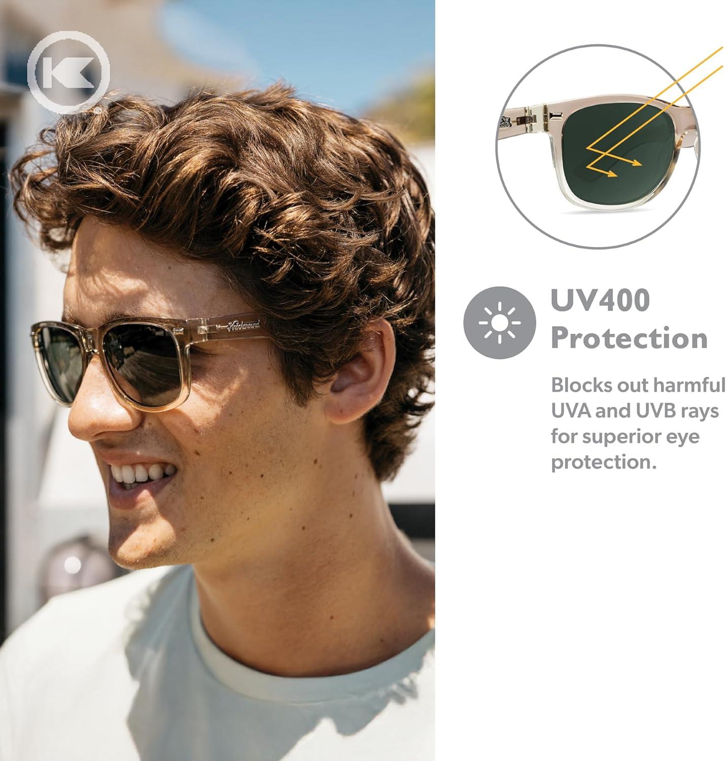 imageKnockaround Fort Knocks Polarized Sunglasses for Men ampamp Women  Impact Resistant Lenses ampamp Full UV400 ProtectionSandbar