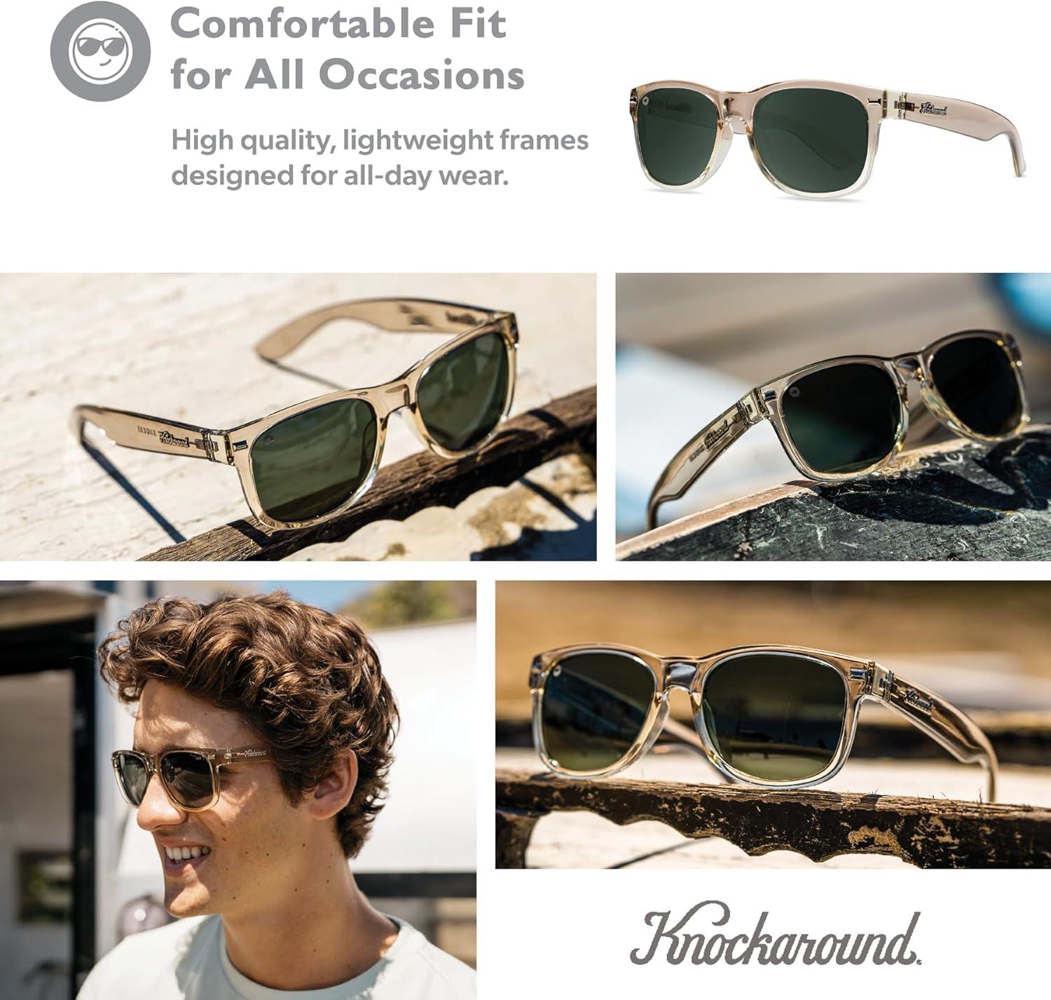 imageKnockaround Fort Knocks Polarized Sunglasses for Men ampamp Women  Impact Resistant Lenses ampamp Full UV400 ProtectionSandbar