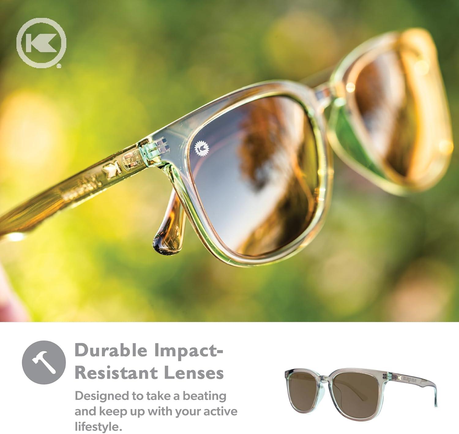 imageKnockaround Paso Robles Polarized Sunglasses for Women ampamp Men  Impact Resistant Lenses ampamp Full UV400 ProtectionAged Sage  Amber