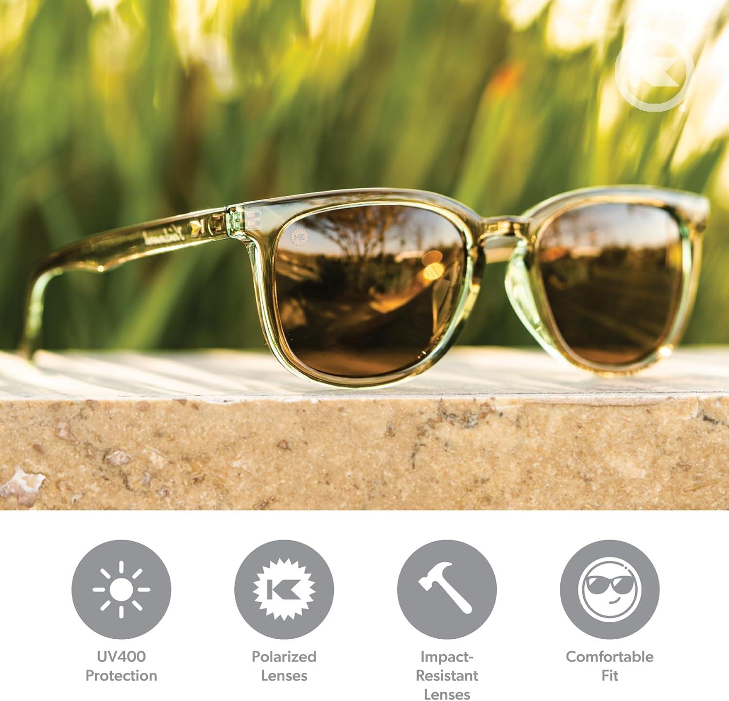 imageKnockaround Paso Robles Polarized Sunglasses for Women ampamp Men  Impact Resistant Lenses ampamp Full UV400 ProtectionAged Sage  Amber