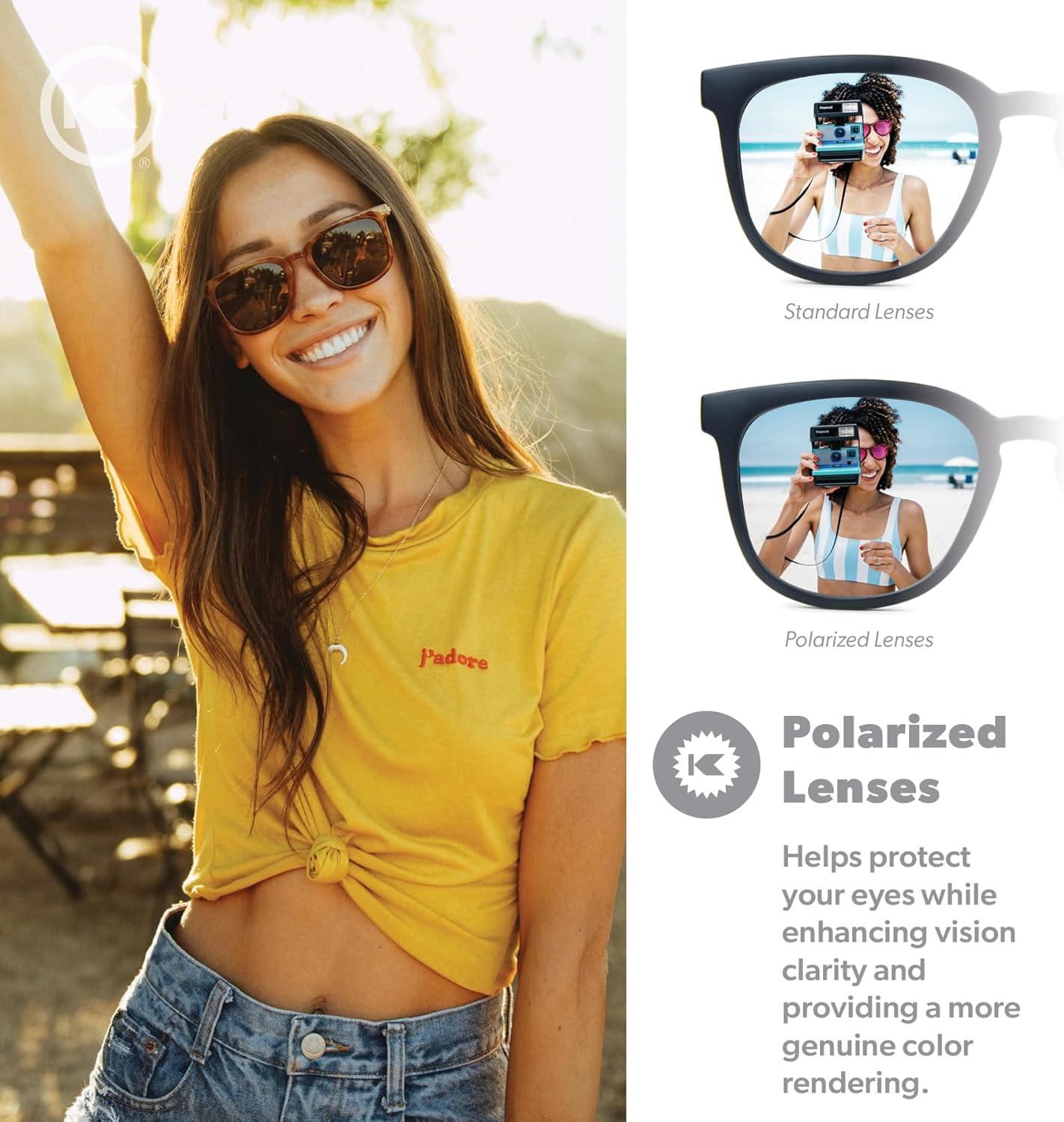 imageKnockaround Paso Robles Polarized Sunglasses for Women ampamp Men  Impact Resistant Lenses ampamp Full UV400 ProtectionGlossy Blonde Tortoise Shell  Amber