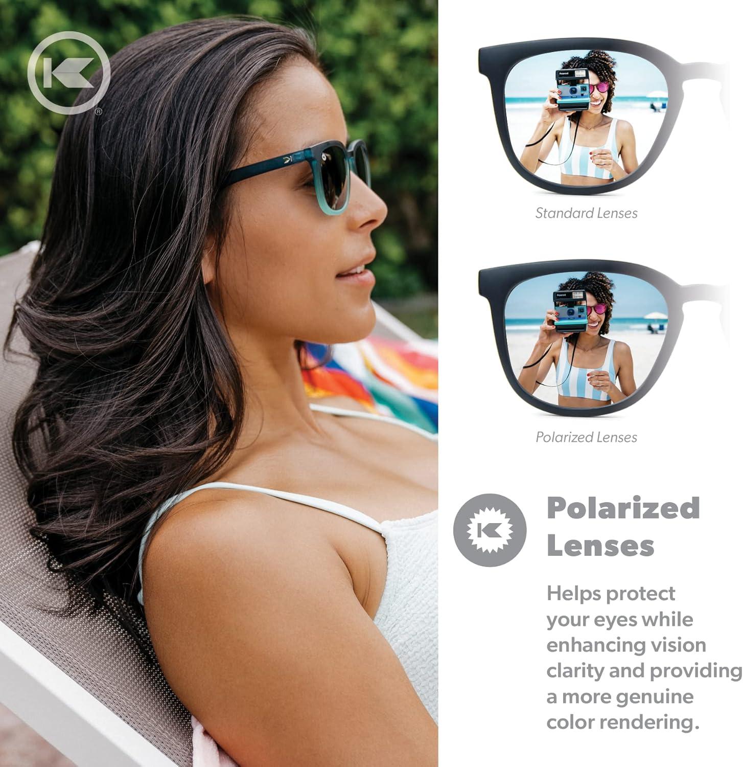 imageKnockaround Paso Robles Polarized Sunglasses for Women ampamp Men  Impact Resistant Lenses ampamp Full UV400 ProtectionRising Tide