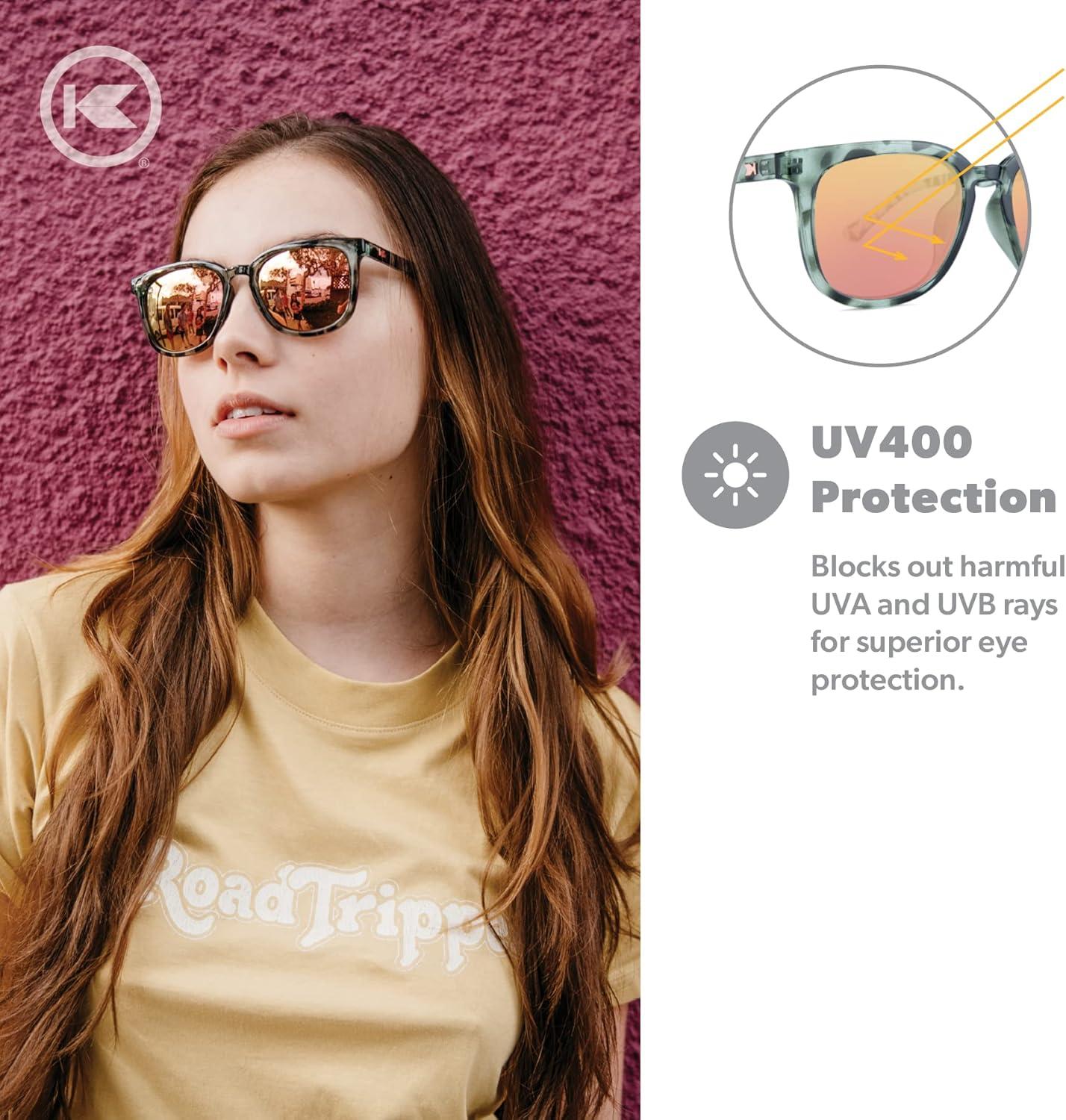 imageKnockaround Paso Robles Polarized Sunglasses for Women ampamp Men  Impact Resistant Lenses ampamp Full UV400 ProtectionSlate Tortoise Shell  Rose Gold