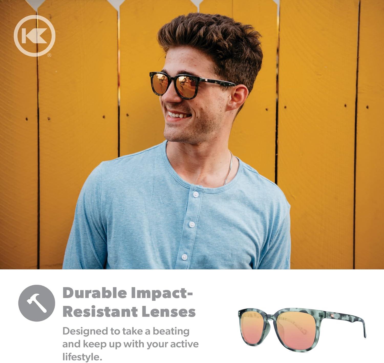 imageKnockaround Paso Robles Polarized Sunglasses for Women ampamp Men  Impact Resistant Lenses ampamp Full UV400 ProtectionSlate Tortoise Shell  Rose Gold