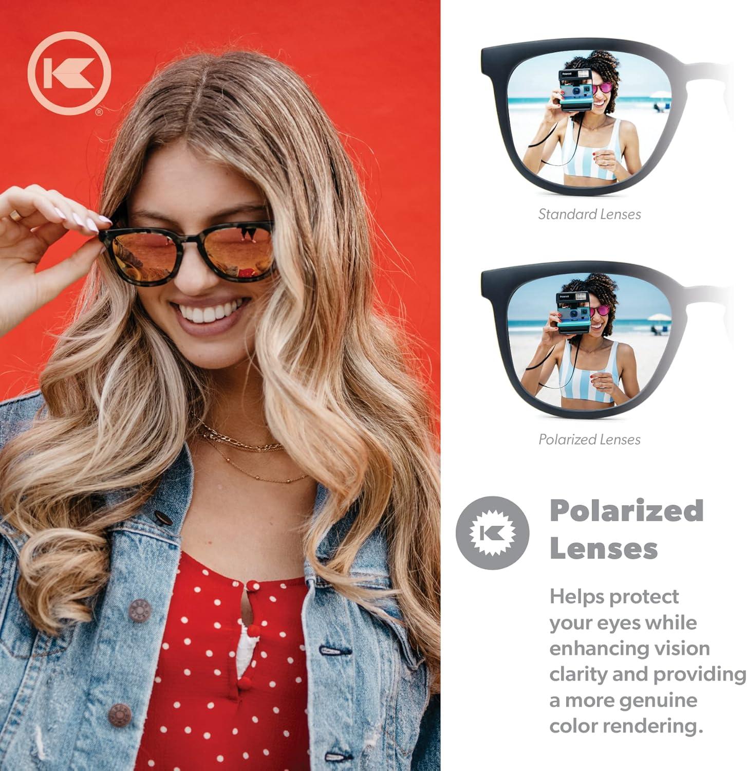 imageKnockaround Paso Robles Polarized Sunglasses for Women ampamp Men  Impact Resistant Lenses ampamp Full UV400 ProtectionSlate Tortoise Shell  Rose Gold