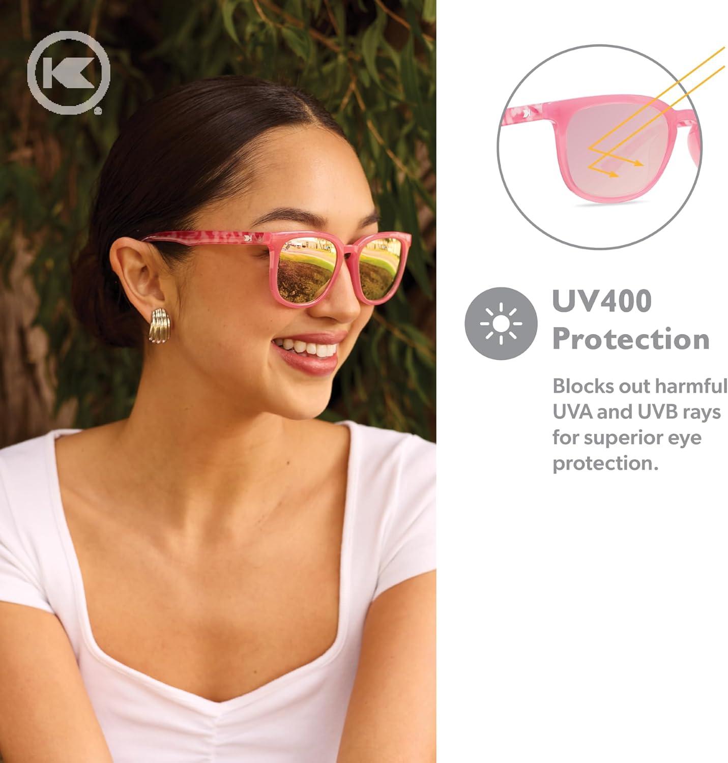 imageKnockaround Paso Robles Polarized Sunglasses for Women ampamp Men  Impact Resistant Lenses ampamp Full UV400 ProtectionStrawberry Cake Pop