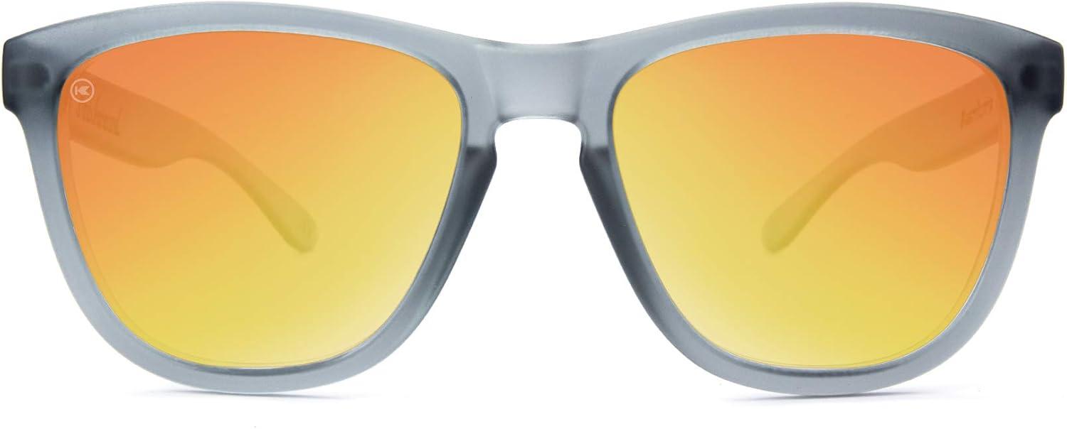 imageKnockaround Premiums Polarized Sunglasses With Translucent Grey FramesYellow Reflective Lenses