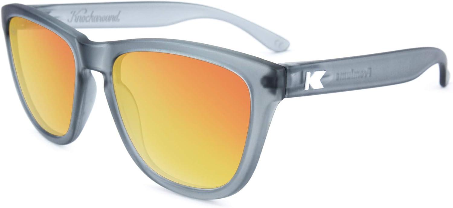 imageKnockaround Premiums Polarized Sunglasses With Translucent Grey FramesYellow Reflective Lenses