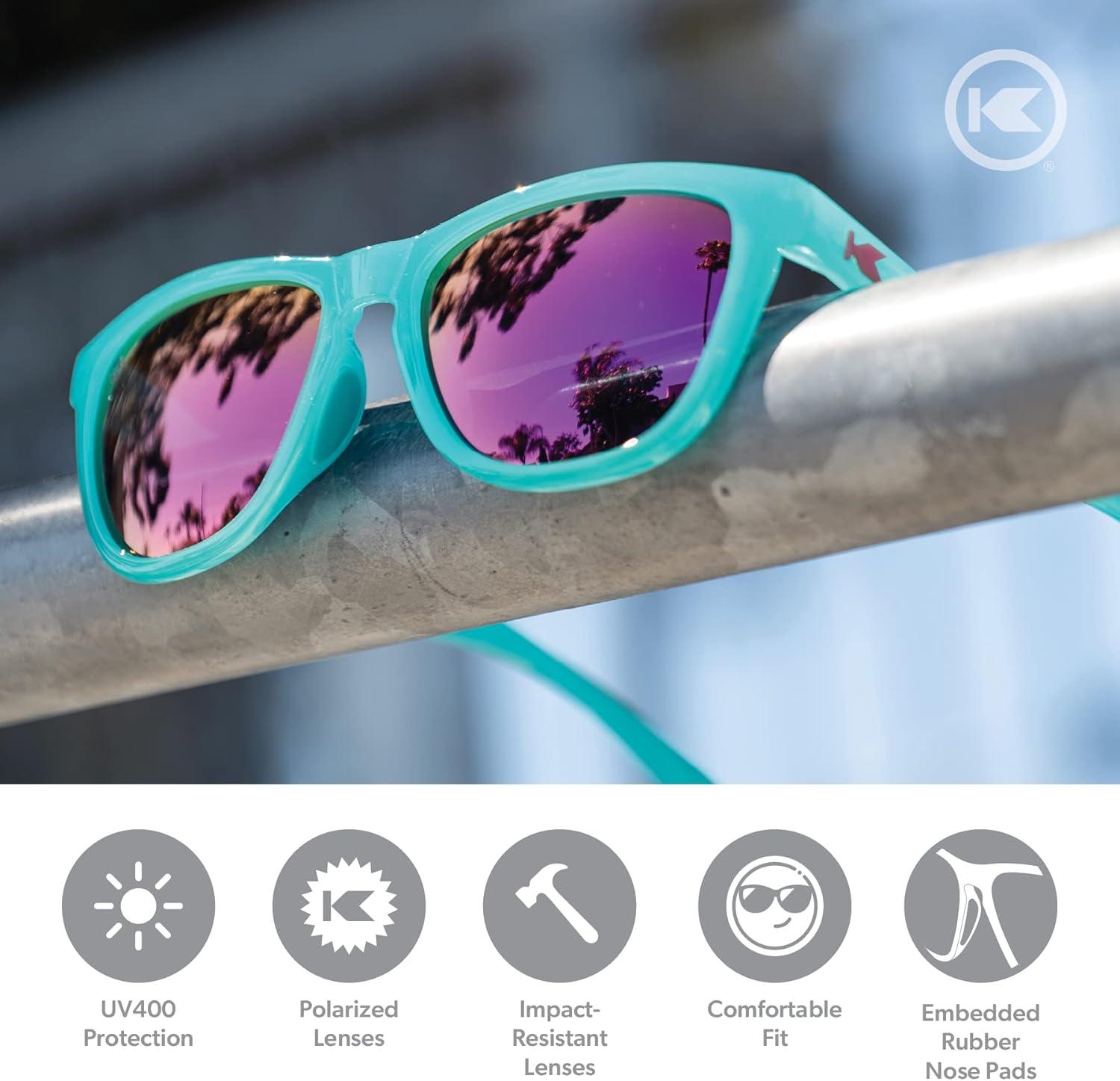 imageKnockaround Premiums and Sport Polarized Sunglasses for Men ampamp Women Impact Resistant Lenses ampamp Full UV400 ProtectionAquamarine Fuschia