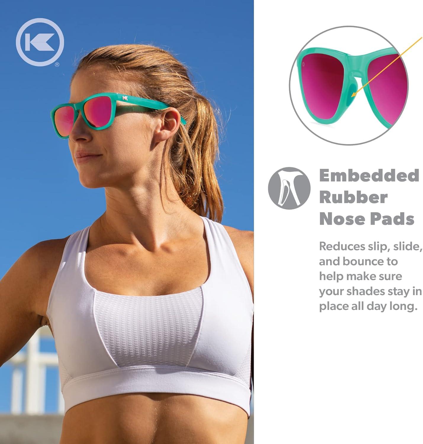 imageKnockaround Premiums and Sport Polarized Sunglasses for Men ampamp Women Impact Resistant Lenses ampamp Full UV400 ProtectionAquamarine Fuschia