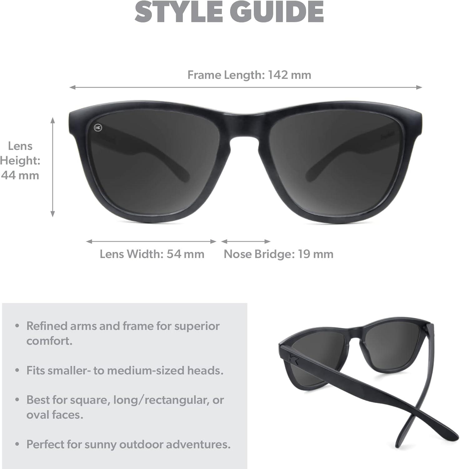 imageKnockaround Premiums and Sport Polarized Sunglasses for Men ampamp Women Impact Resistant Lenses ampamp Full UV400 ProtectionBlack on Black Smoke