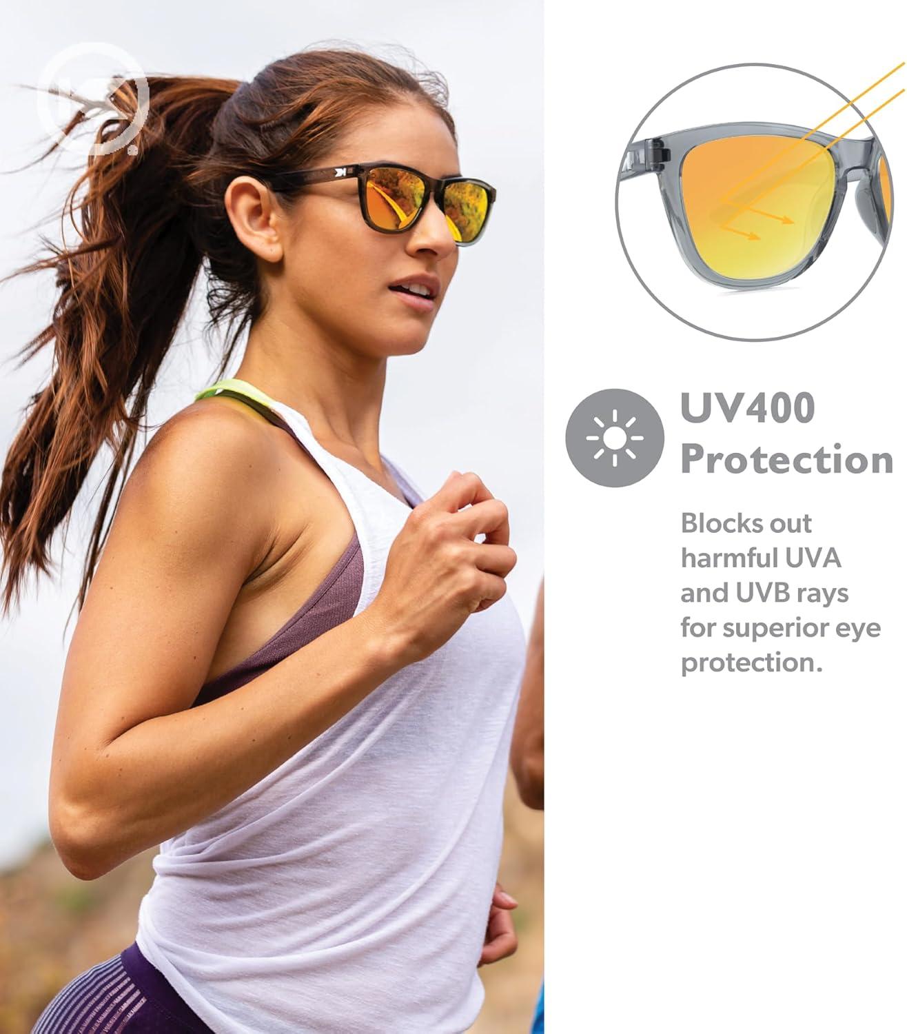 imageKnockaround Premiums and Sport Polarized Sunglasses for Men ampamp Women Impact Resistant Lenses ampamp Full UV400 ProtectionClear Grey Sunset