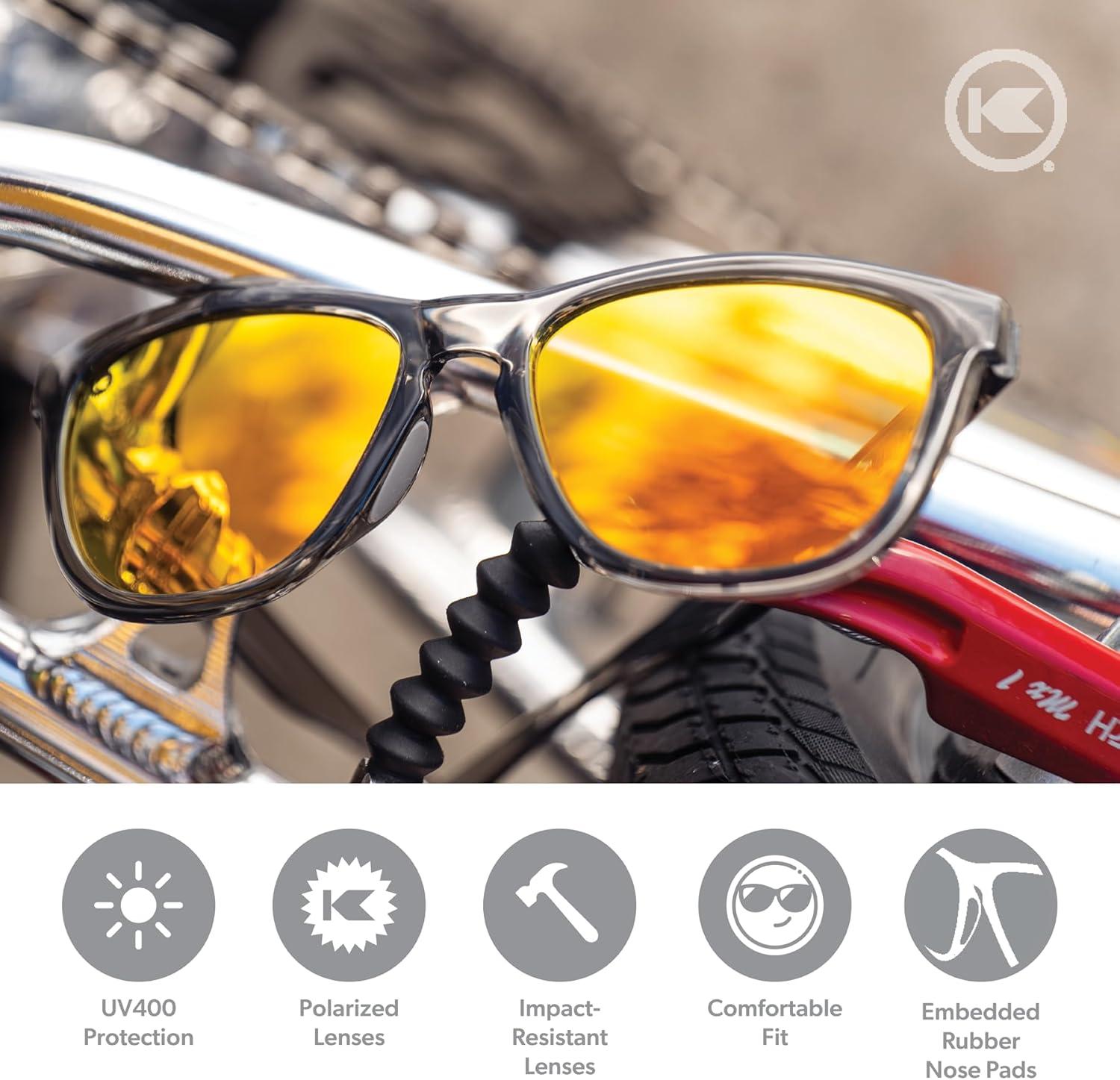 imageKnockaround Premiums and Sport Polarized Sunglasses for Men ampamp Women Impact Resistant Lenses ampamp Full UV400 ProtectionClear Grey Sunset