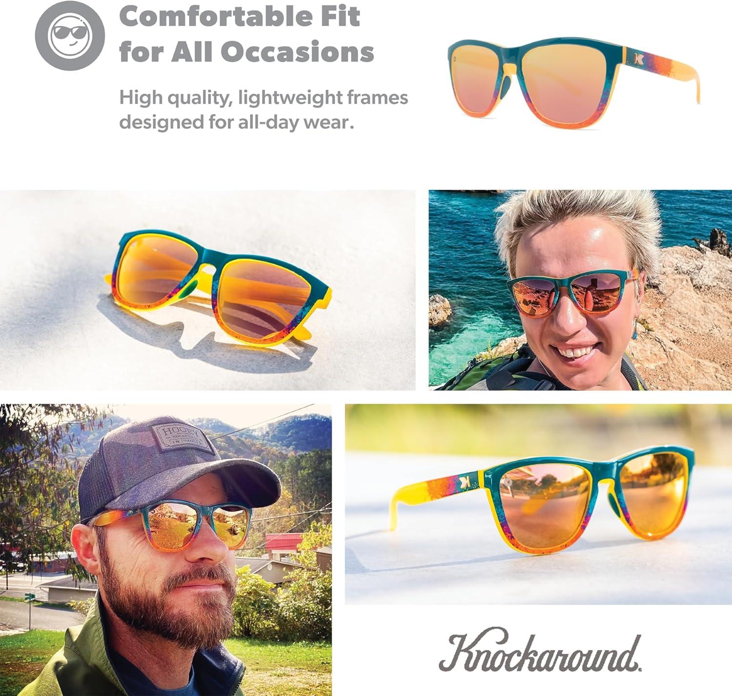 imageKnockaround Premiums and Sport Polarized Sunglasses for Men ampamp Women Impact Resistant Lenses ampamp Full UV400 ProtectionDesert